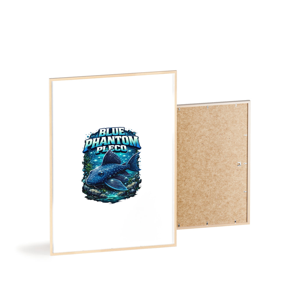 Blue Phantom Pleco Poster — Framed Aquarium Fish Wall Art