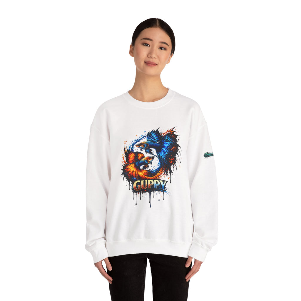 Fire & Ice Guppy – Premium "Neon Flare" Crewneck Sweatshirt