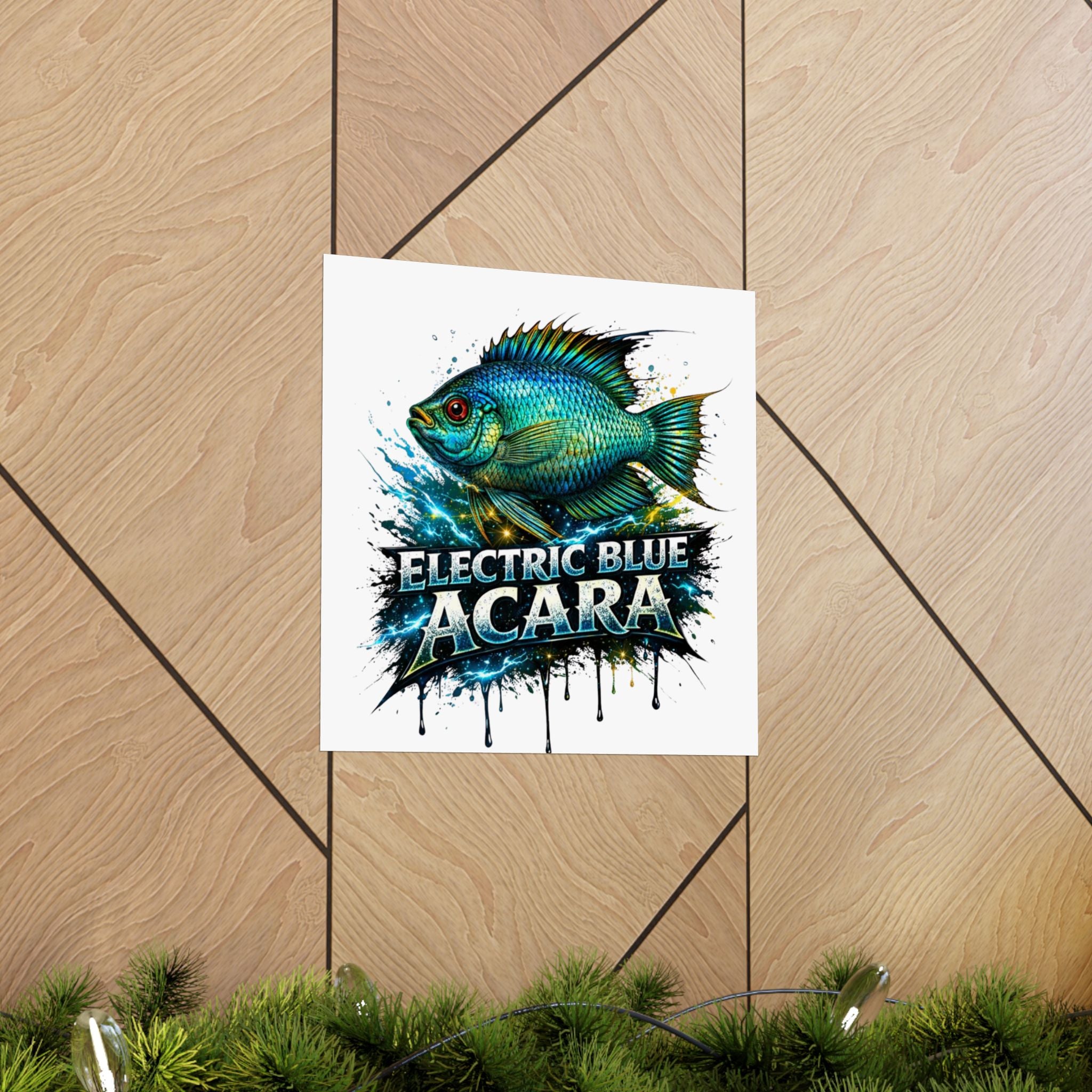 Electric Blue Acara – Matte Vertical Poster