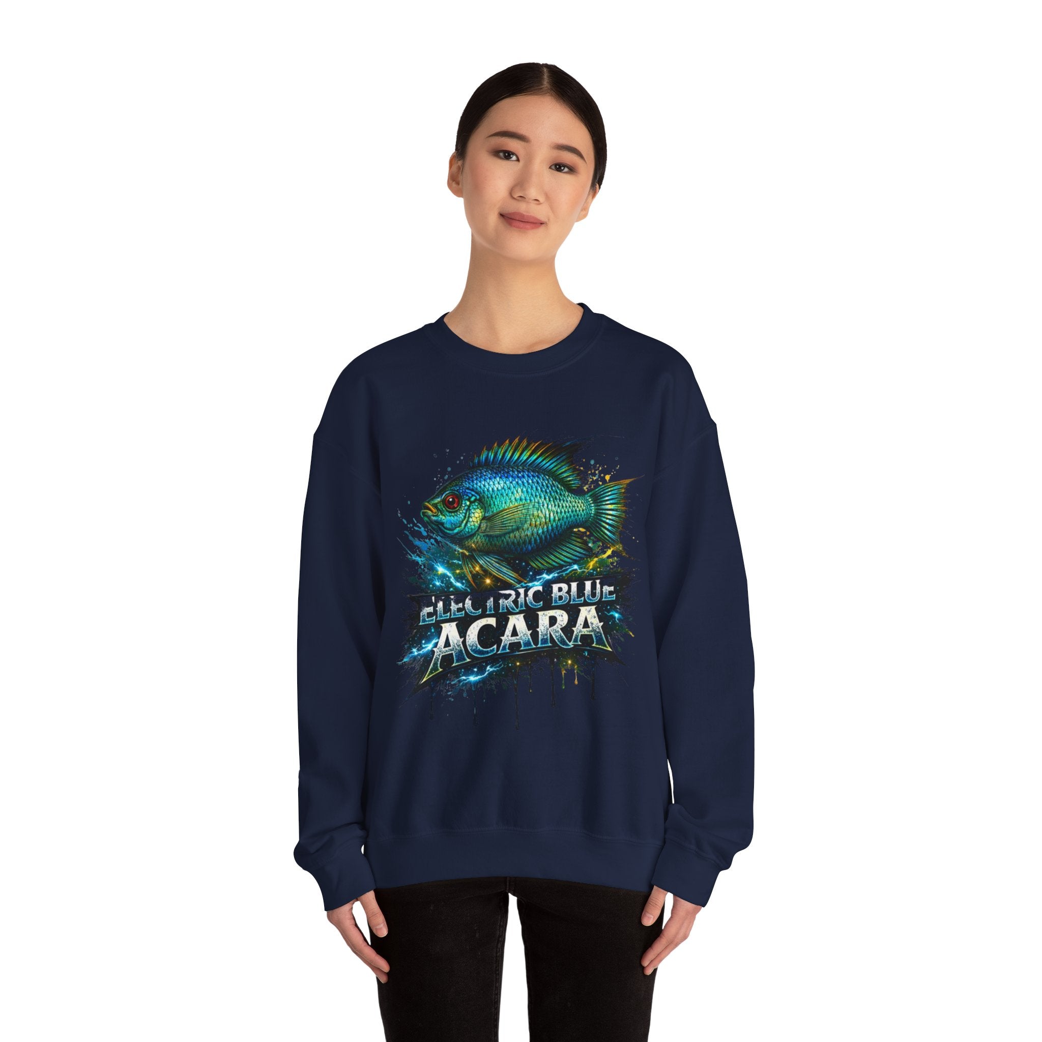 Electric Blue Acara – Heavy Blend™ Crewneck Sweatshirt