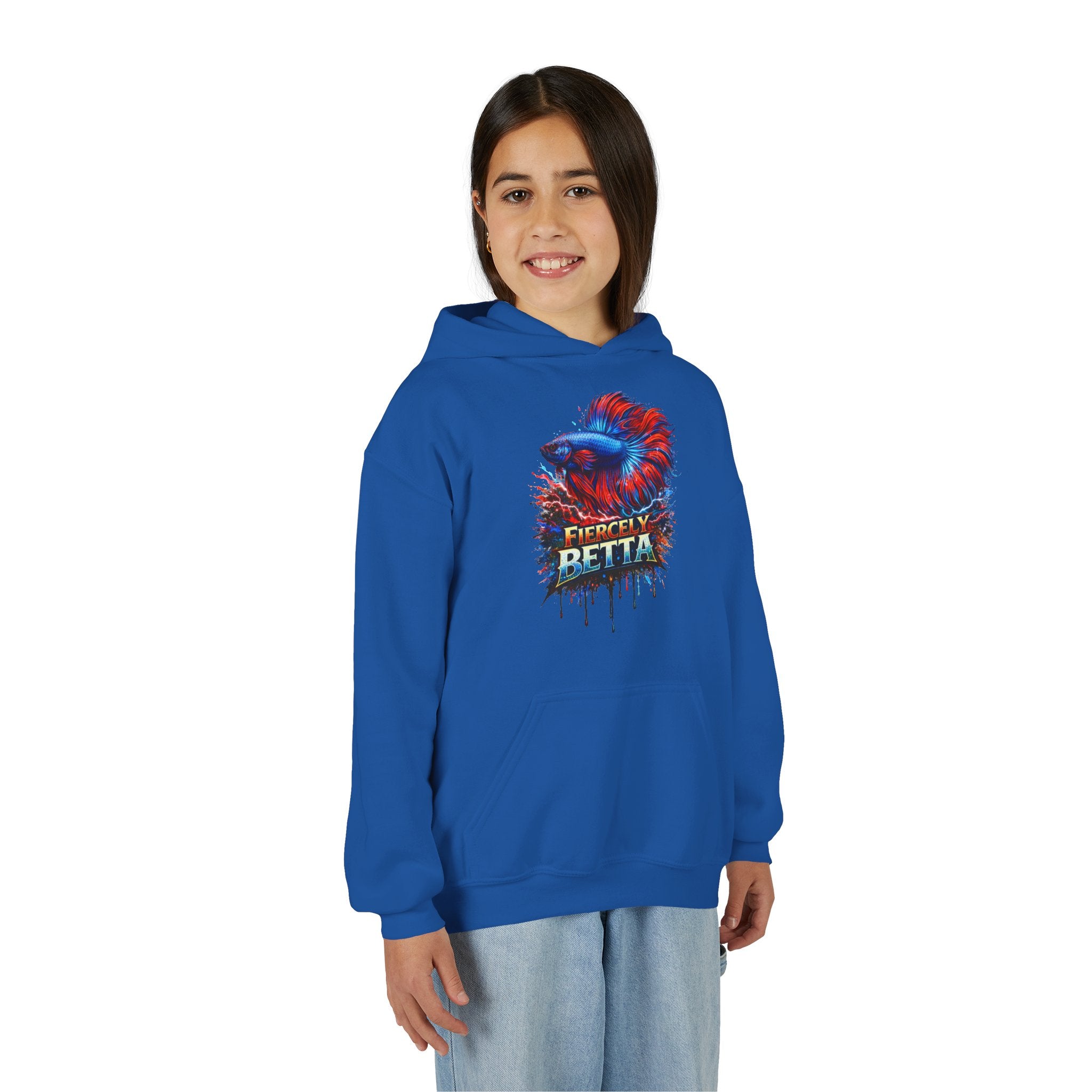 Fiercely Betta – Kids "Neon Flare" Fleece Hoodie