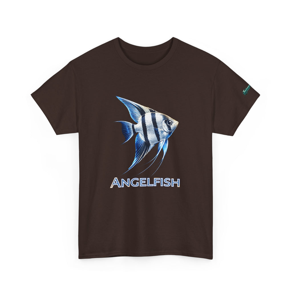 Angelfish Graphic Tee — Blue Tropical Fish Shirt