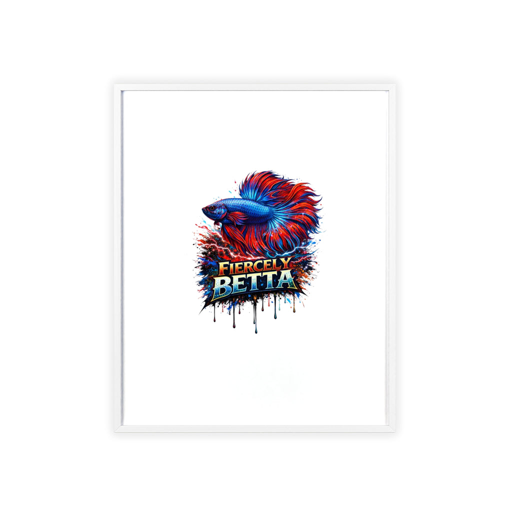 Fiercely Betta Framed Poster — Colorful Betta Fish Wall Art