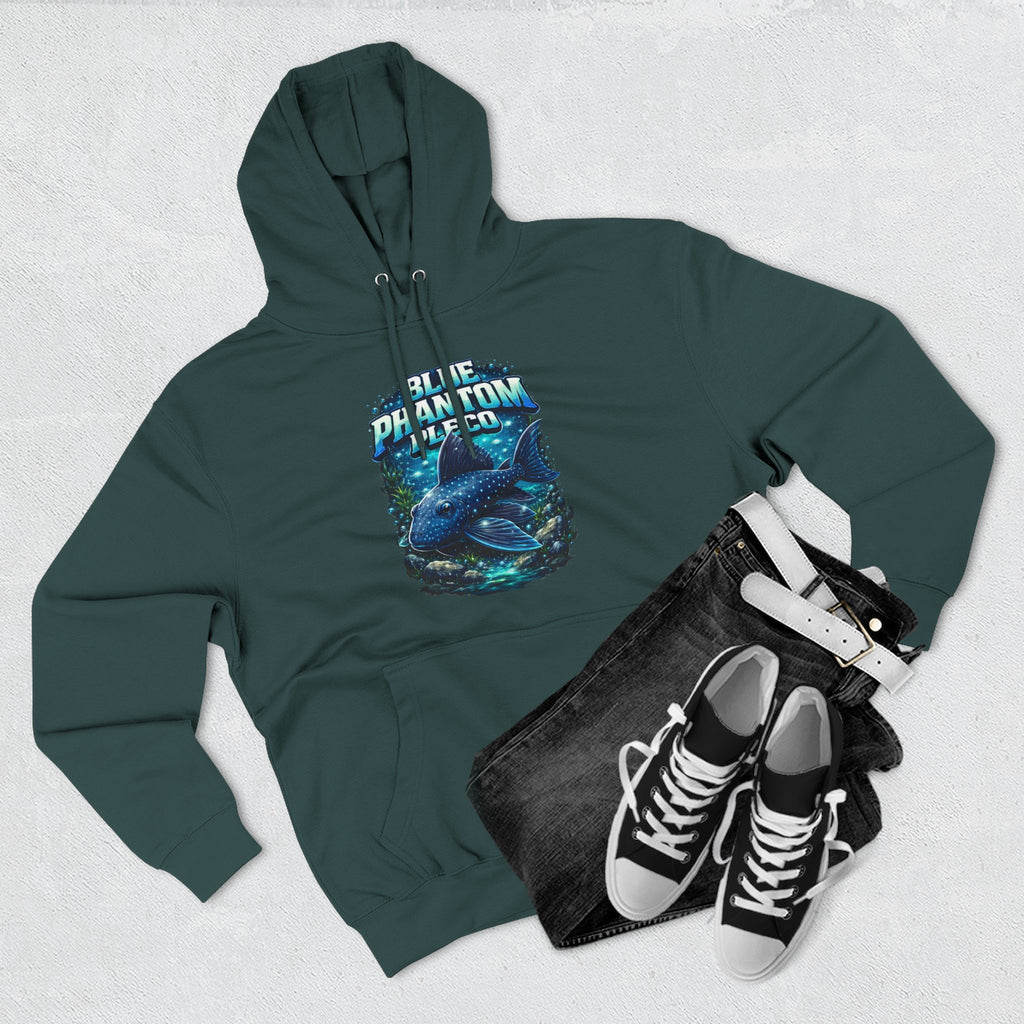 Blue Phantom Pleco L128 Hoodies | Premium Fish Keeper Streetwear | Inverness Ink