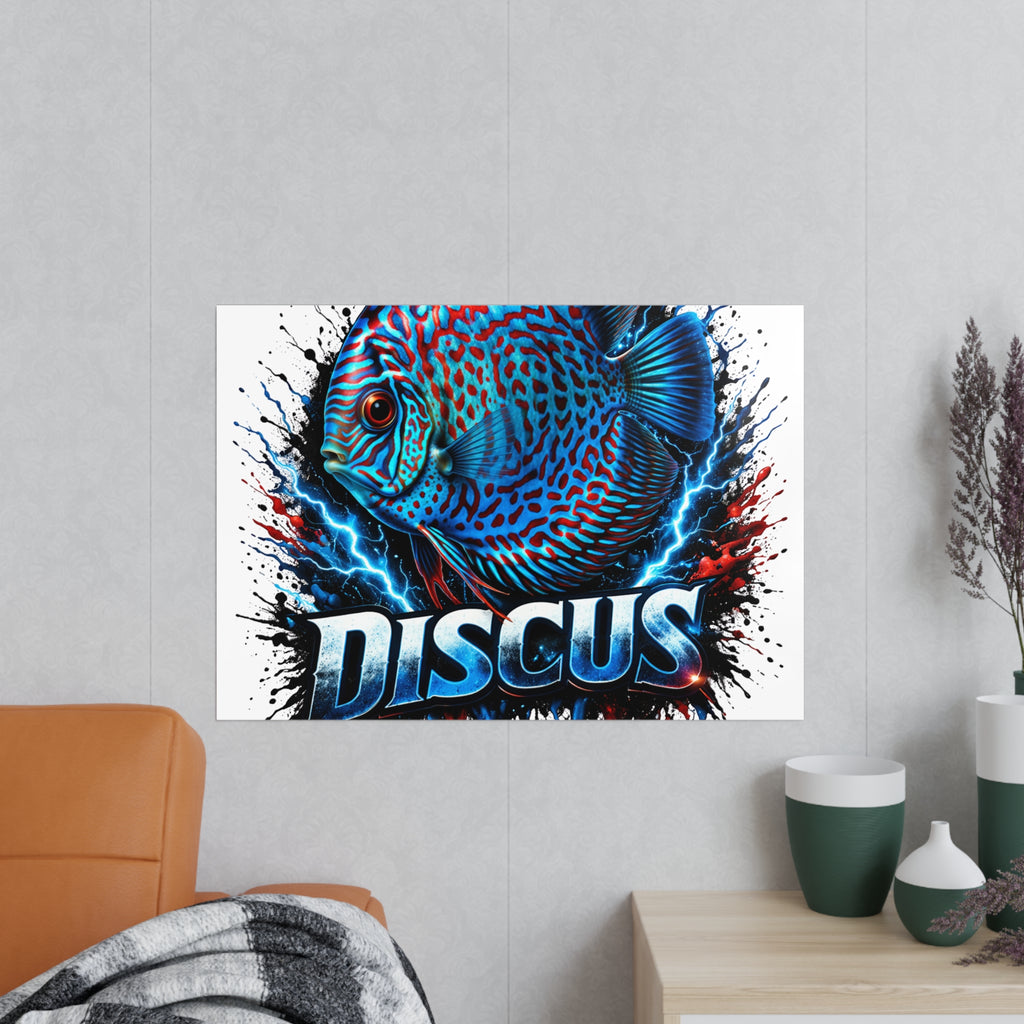 Discus Fish Photopaper Poster – Vibrant Aquarium Wall Art