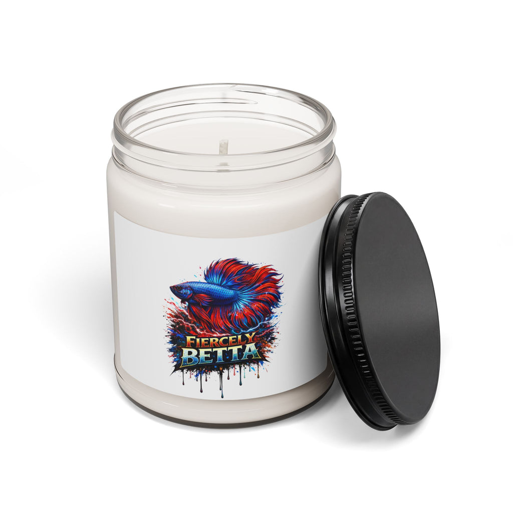 Fiercely Betta – Premium "Neon Flare" Soy Candle — 9oz Scented Jar Candle