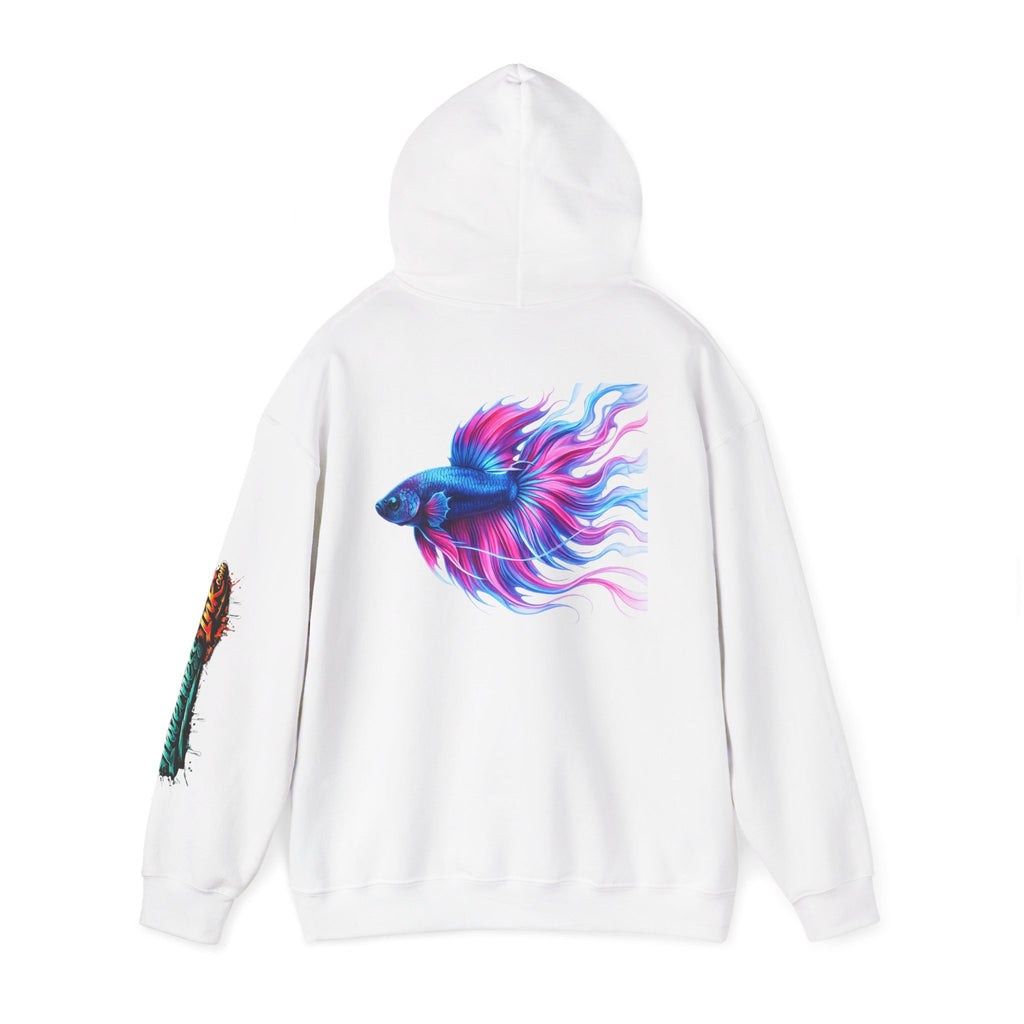 Electric Paint Betta — Artisan Series Hoodie — Inverness Ink Graphic Pullover