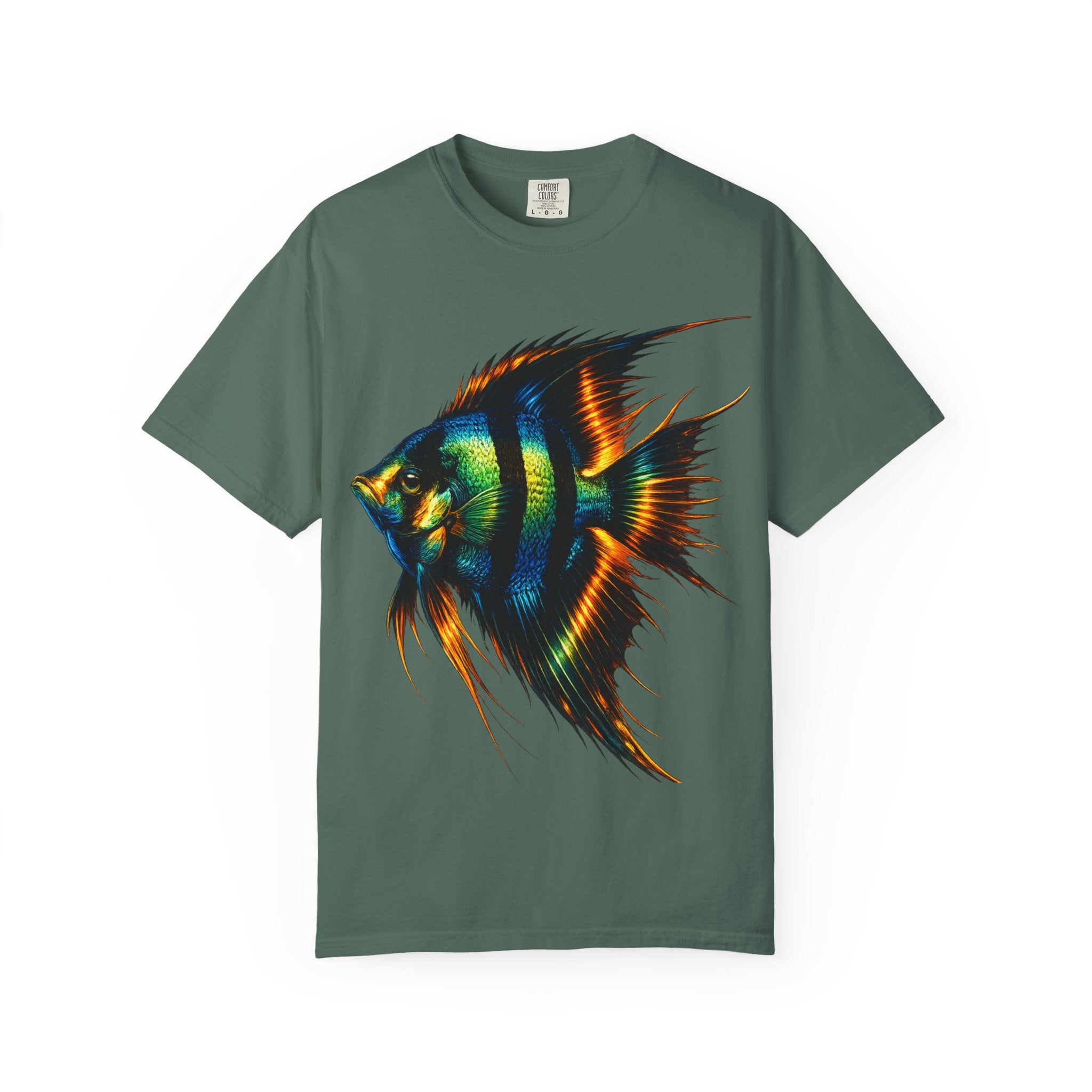 Angelfish Graphic T-Shirt — Vibrant Tropical Fish Illustration