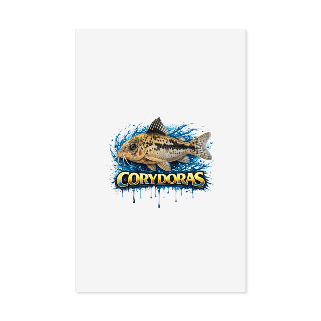 Corydoras Fish Poster — Freshwater Aquarium Art Print