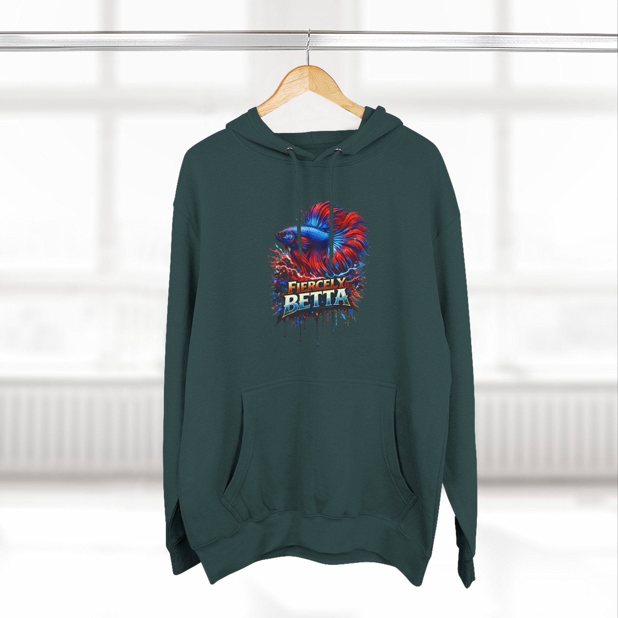Fiercely Betta – Premium "Neon Flare" 3-End Fleece Hoodie