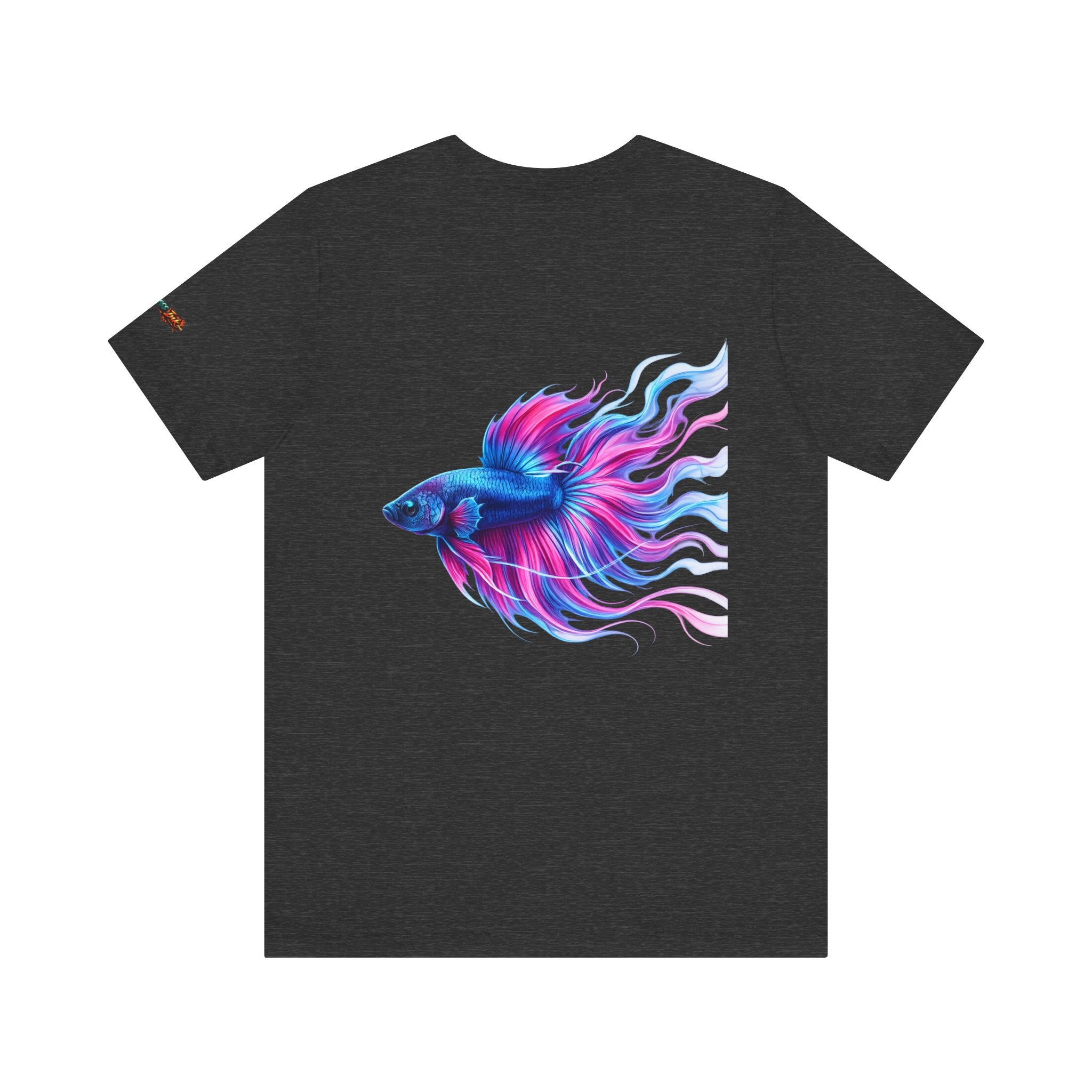 Betta Fish Graphic Tee — Vibrant Blue & Pink Aquatic Art T‑Shirt