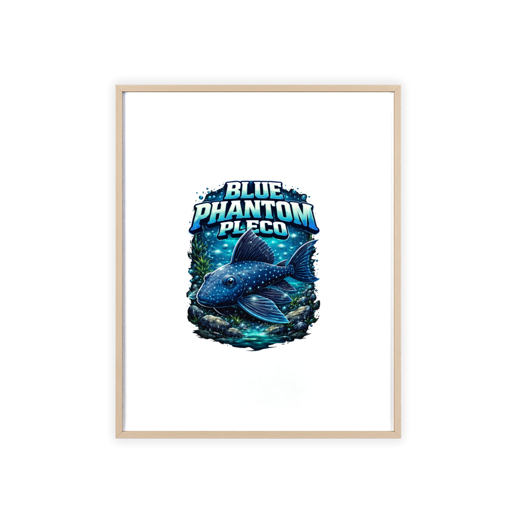 Blue Phantom Pleco Poster — Framed Aquarium Fish Wall Art
