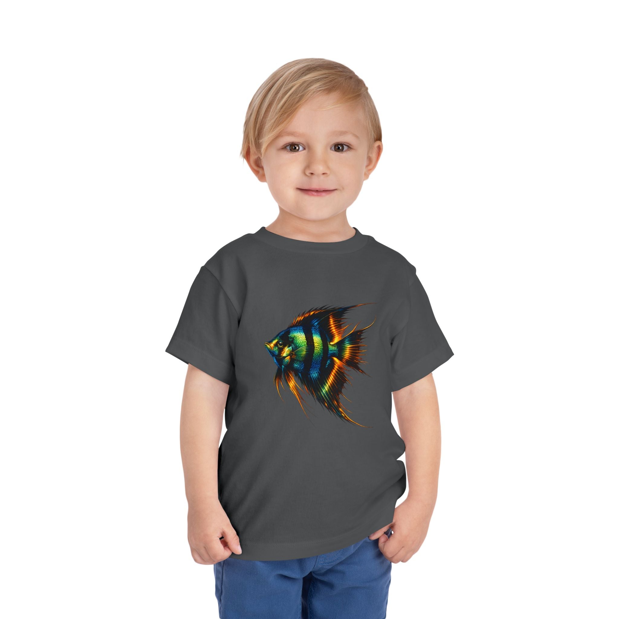Toddler Tee - Colorful Aquarium Angelfish Graphic Shirt