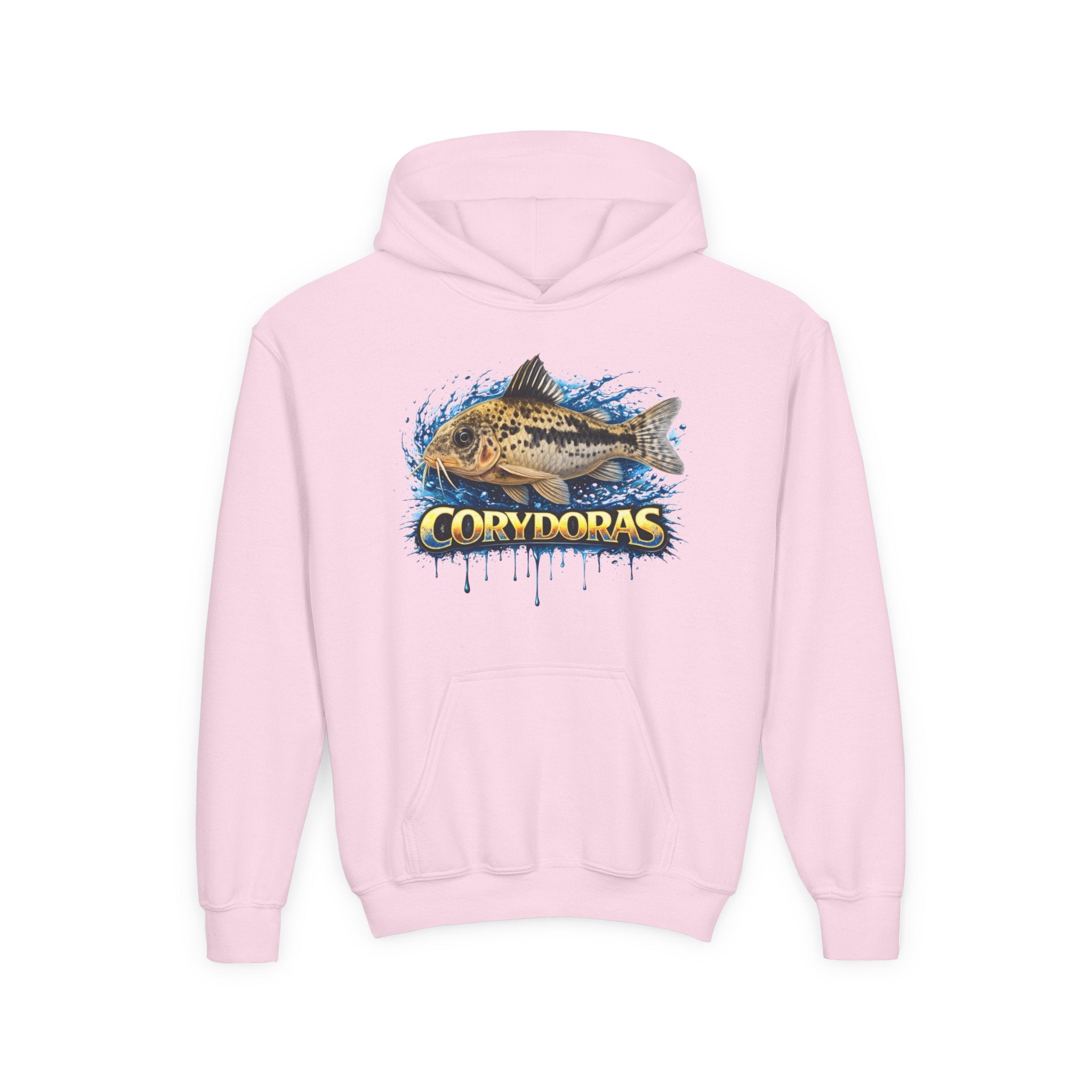 Corydoras Fish Youth Hoodie — Colorful Aquarium Catfish Design