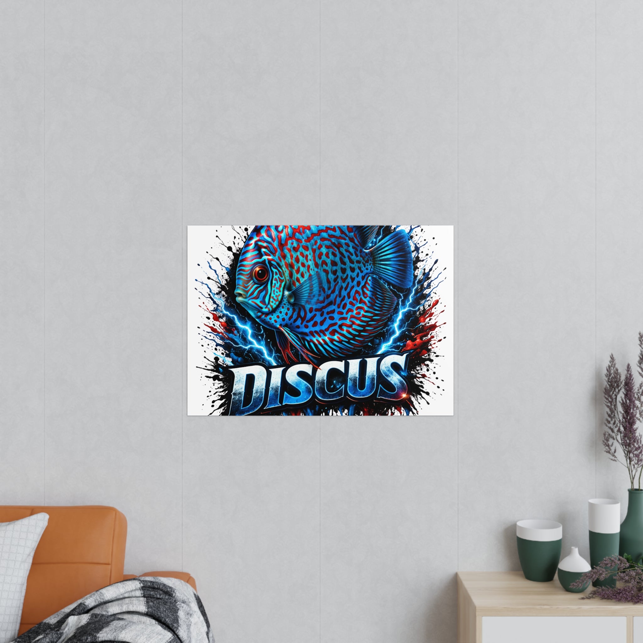 Discus Fish Photopaper Poster – Vibrant Aquarium Wall Art