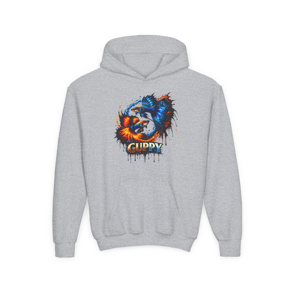 Fire & Ice Guppy – Kids "Neon Flare" Fleece Hoodie