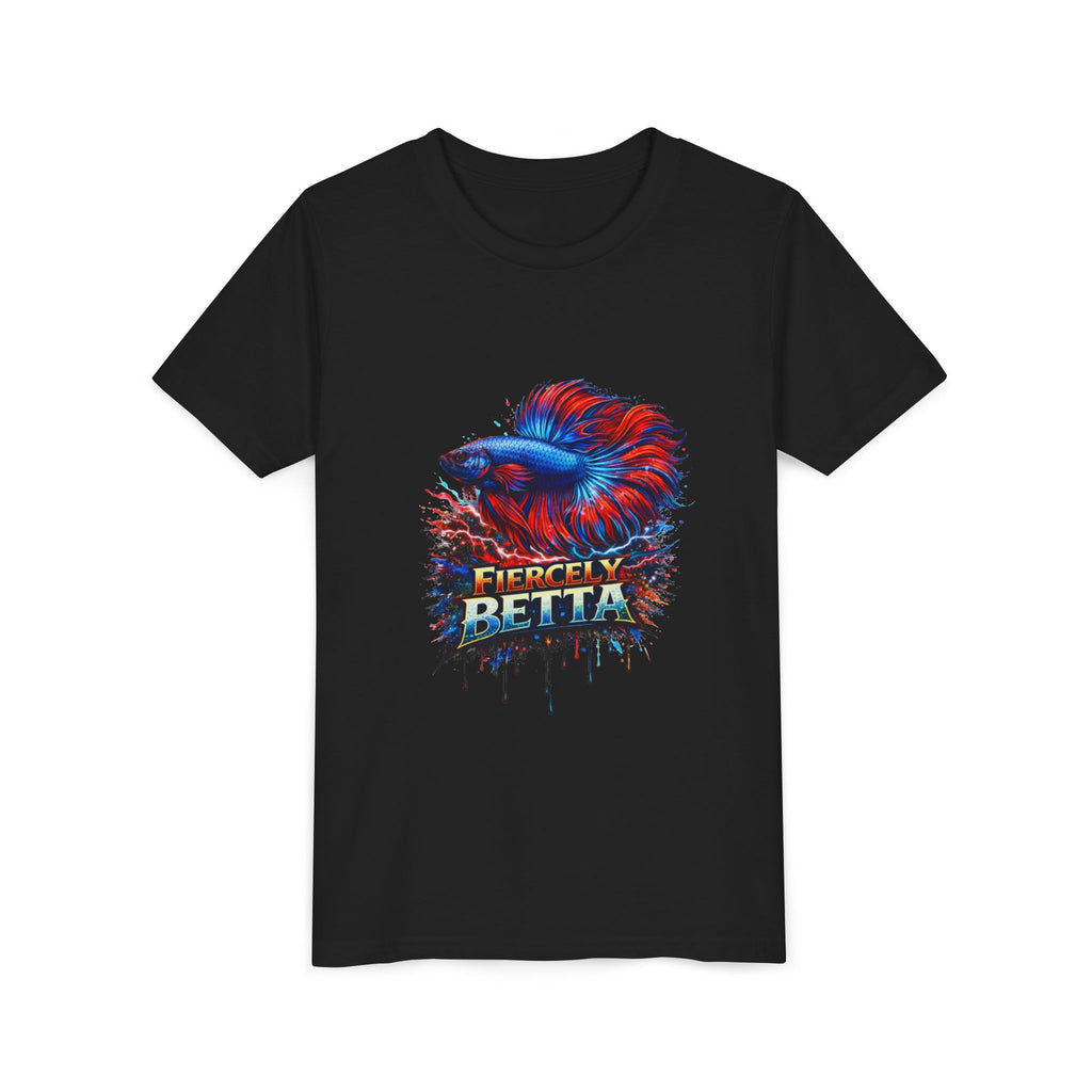 Fiercely Betta Youth Tee - Colorful Betta Fish Graphic Shirt