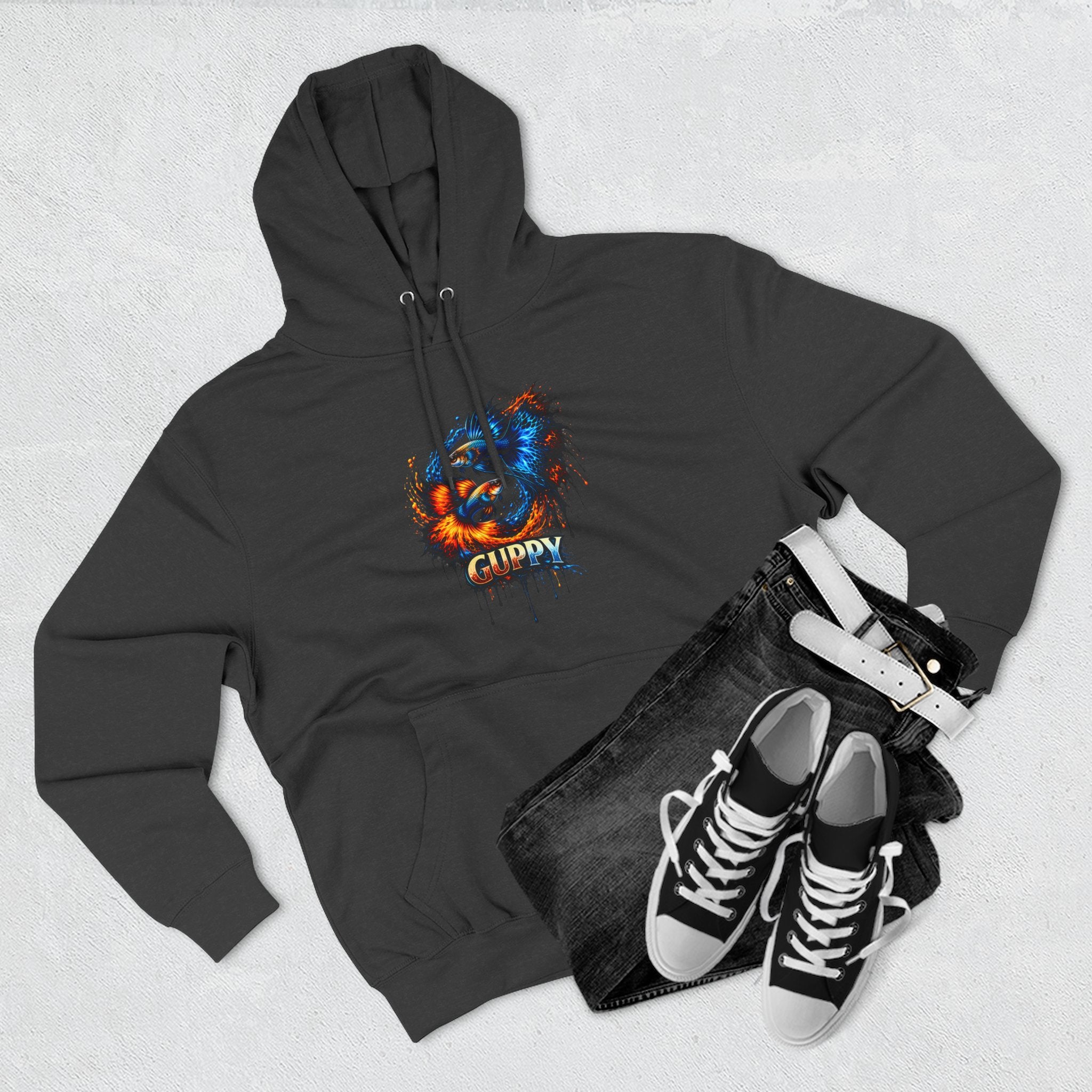 Fire & Ice Guppy – Premium Three-Panel Fleece Hoodie