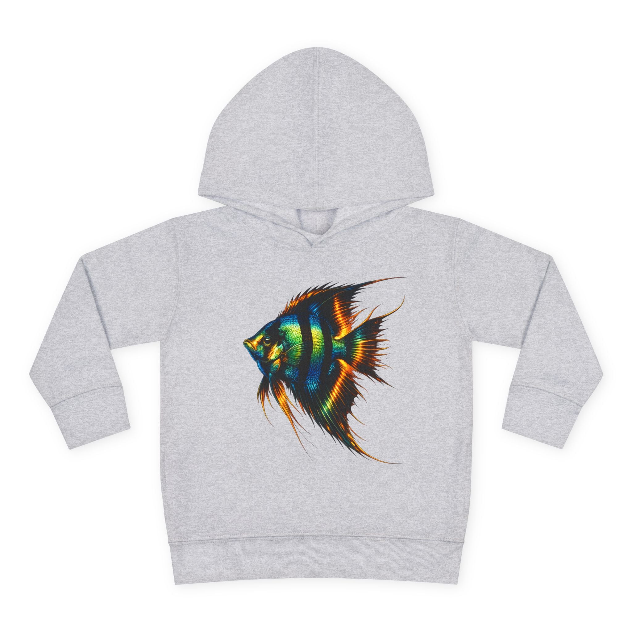 Toddler Hoodie with Colorful Angelfish Graphic
