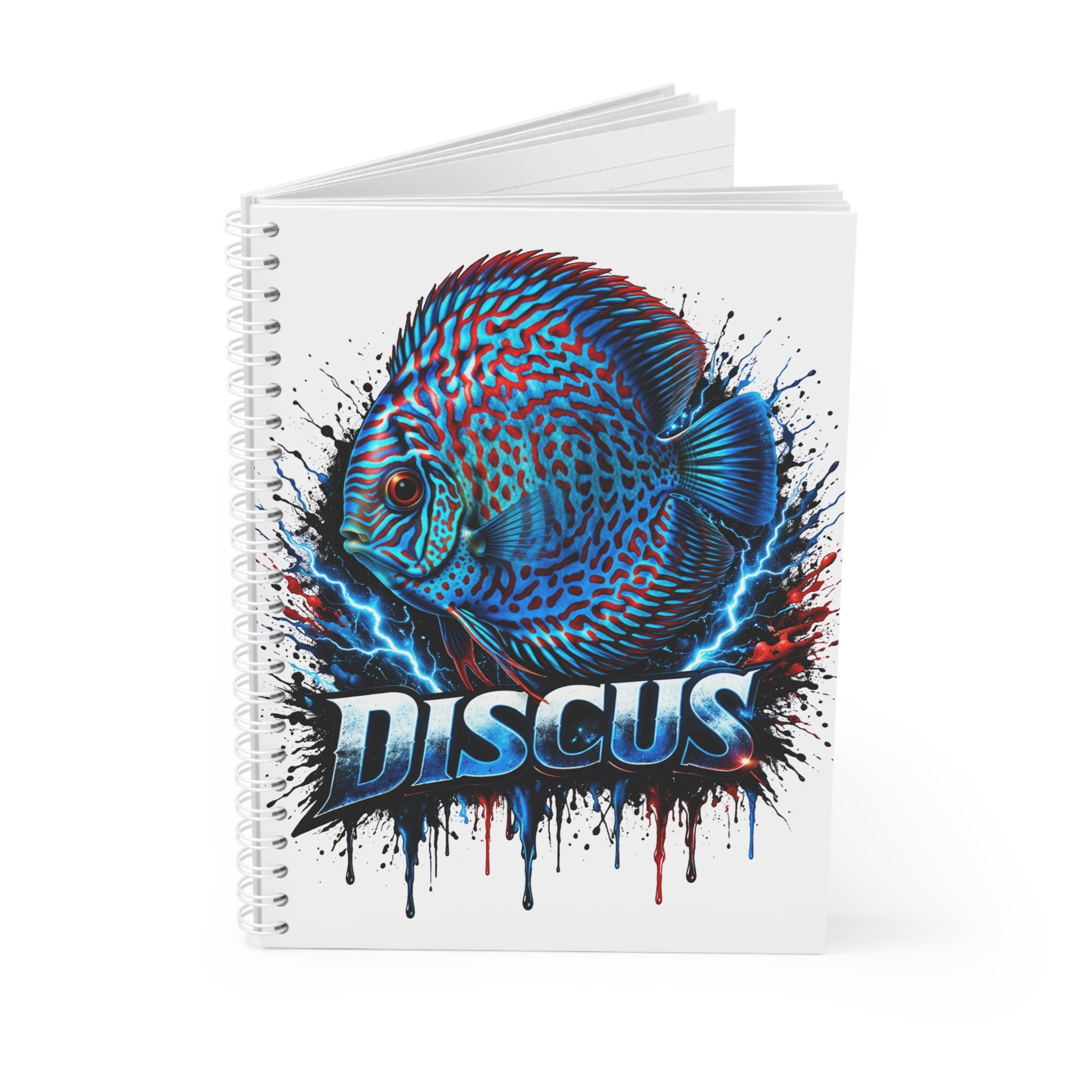 Discus Fish Spiral Notebook — Vibrant Aquarium Art Journal