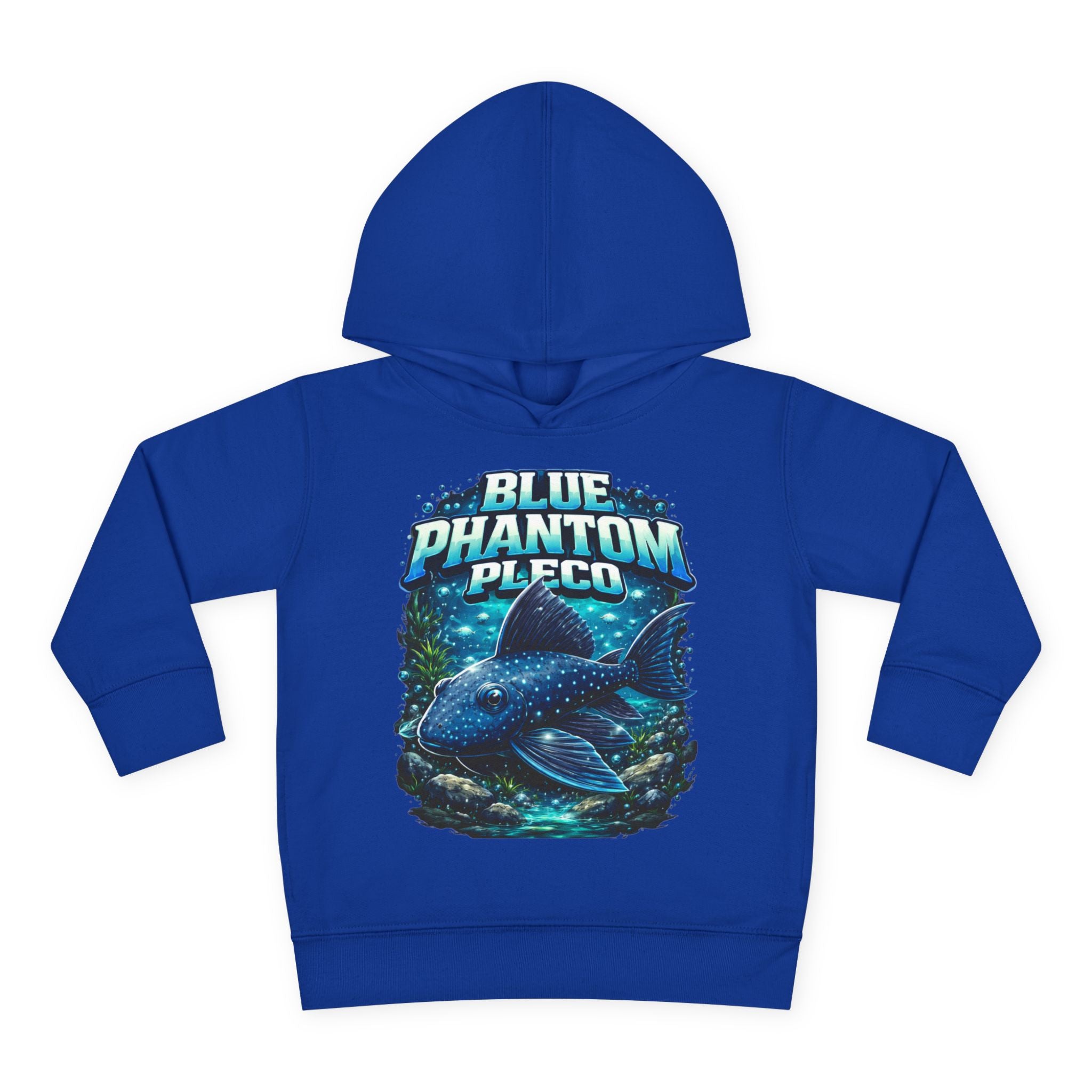 Toddler Hoodie — 'Blue Phantom Pleco' Cute Aquarium Fish Pullover