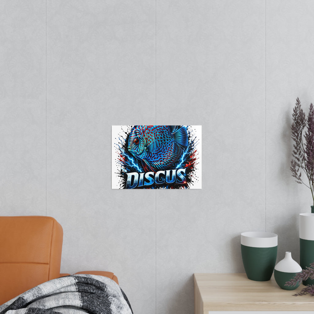 Discus Fish Photopaper Poster – Vibrant Aquarium Wall Art