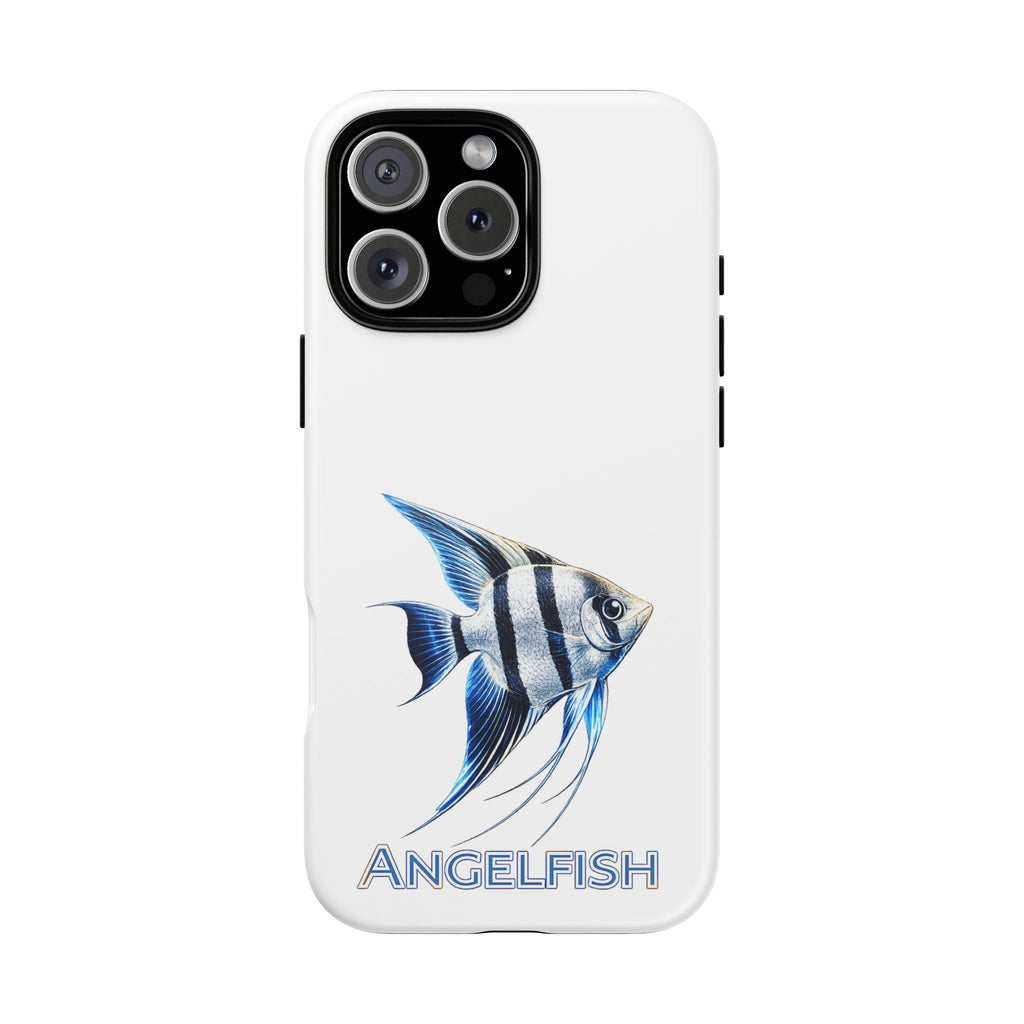 Angelfish Tough Phone Case – Durable Protective Case with Blue Tropical Fish Design