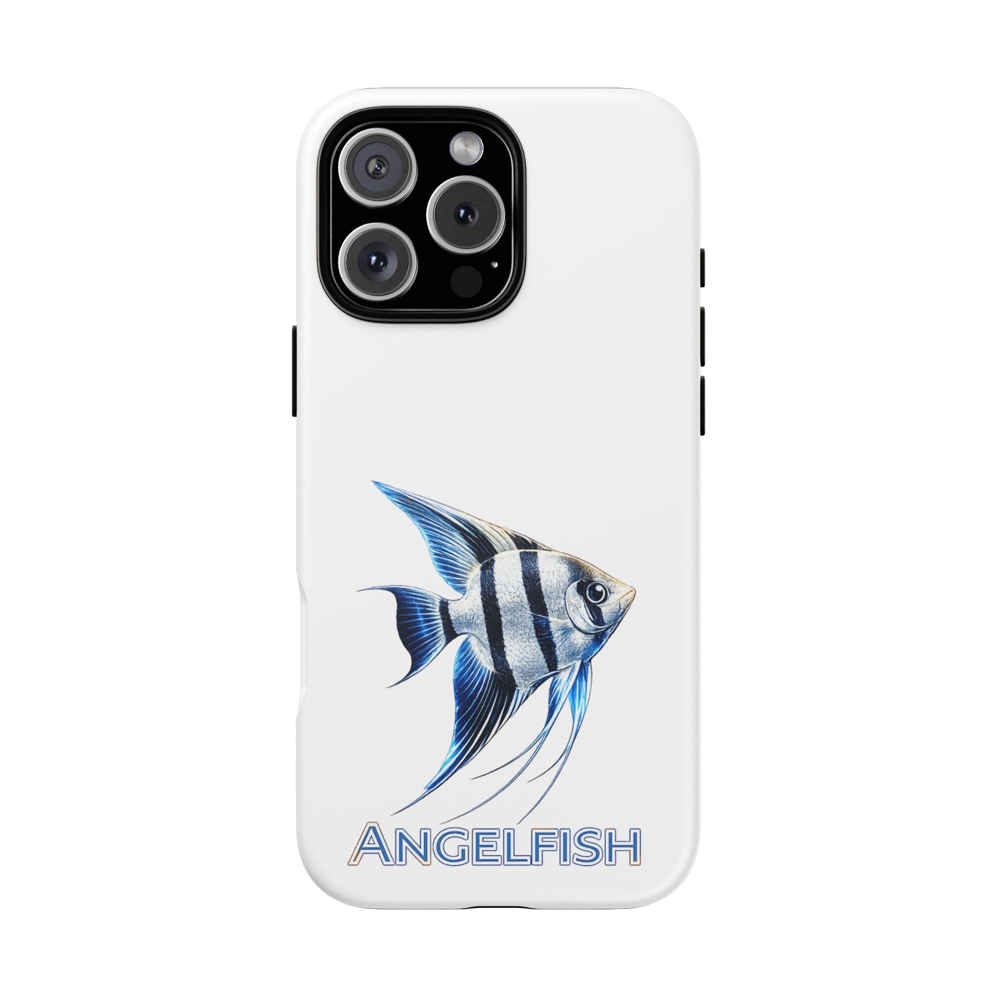 Angelfish Tough Phone Case – Durable Protective Case with Blue Tropical Fish Design
