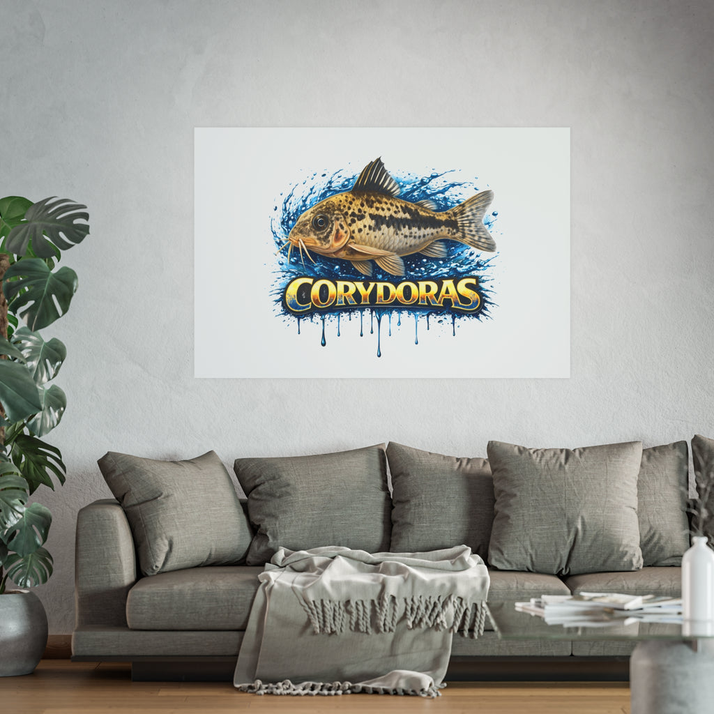 Corydoras Fish Poster — Decorative Aquarium Art Print (Satin/Matte)