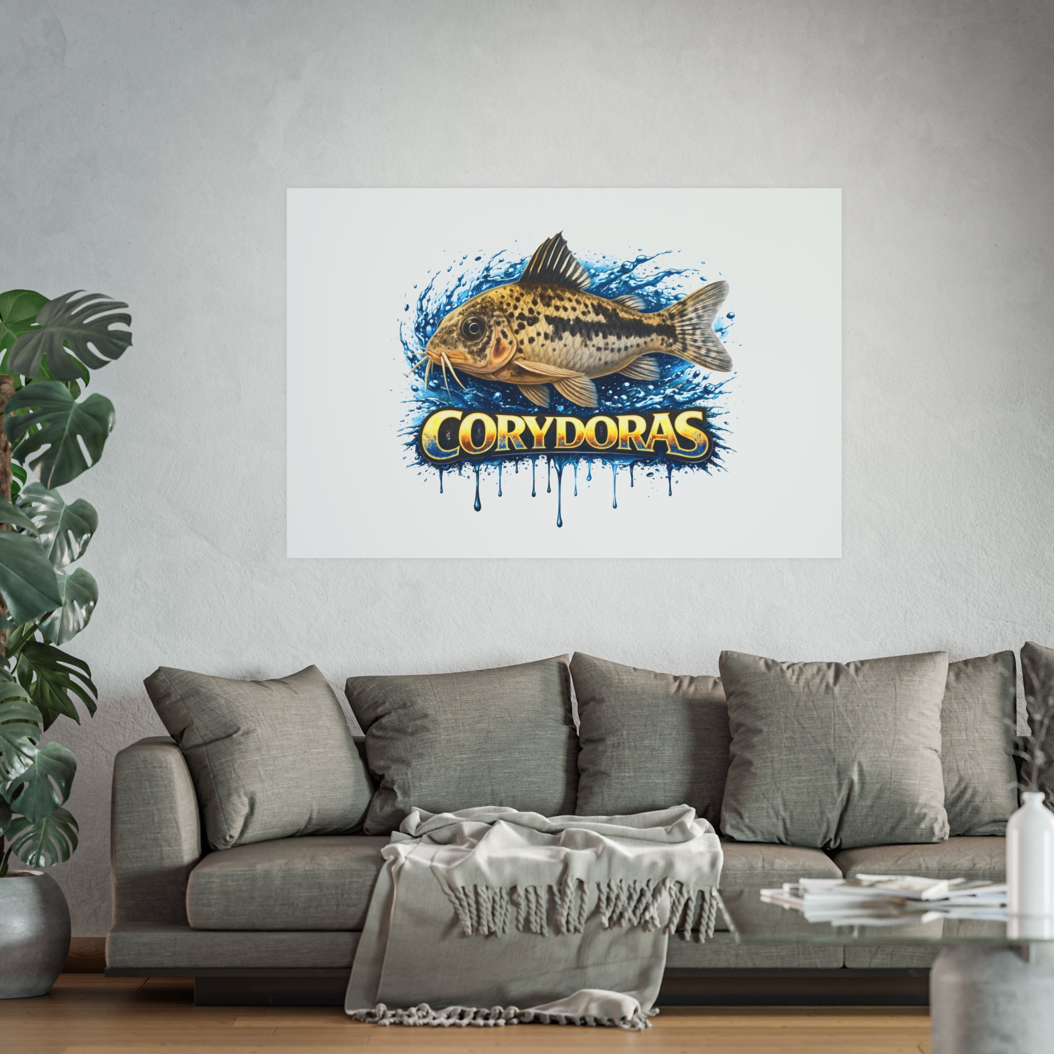 Corydoras Fish Poster — Decorative Aquarium Art Print (Satin/Matte)