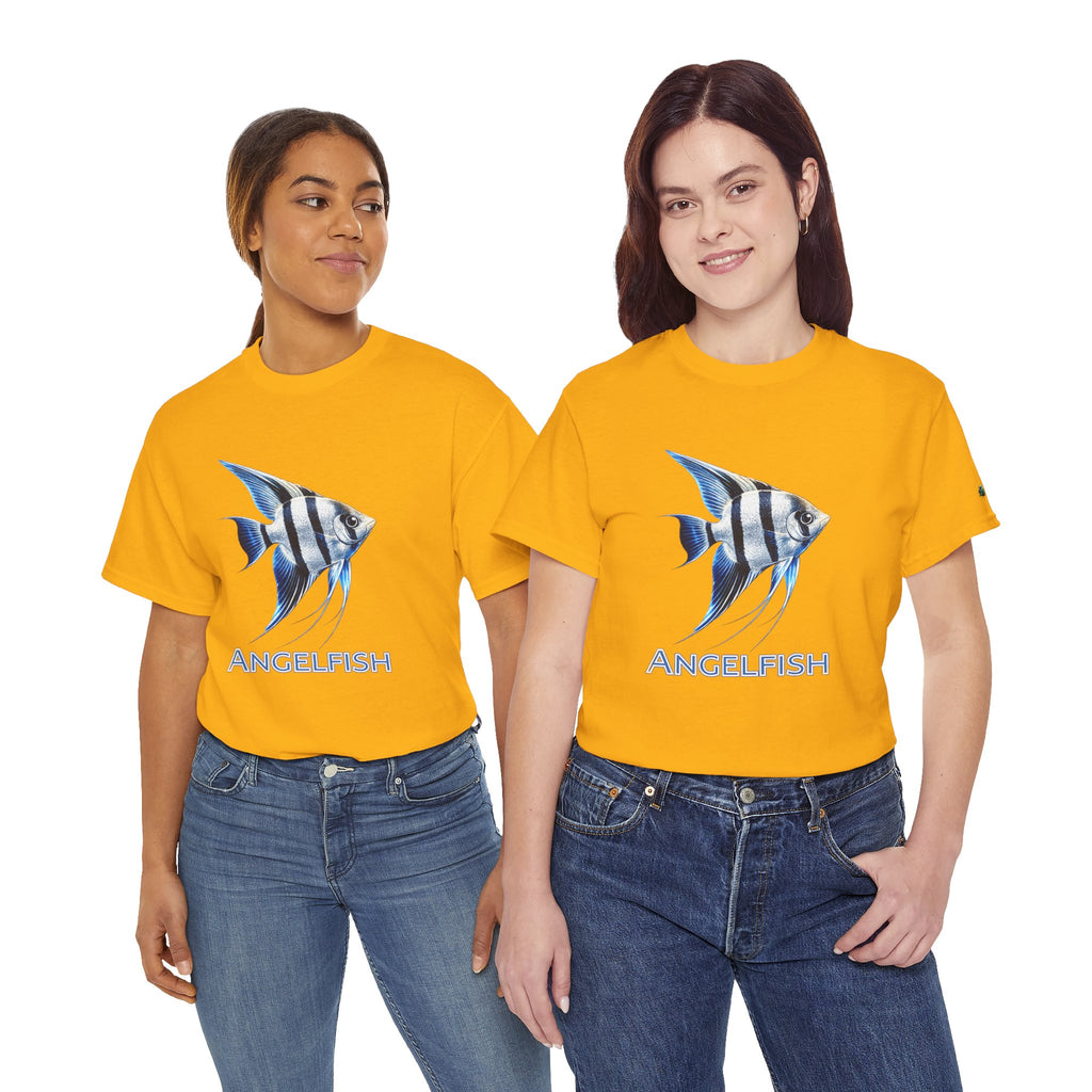 Angelfish Graphic Tee — Blue Tropical Fish Shirt
