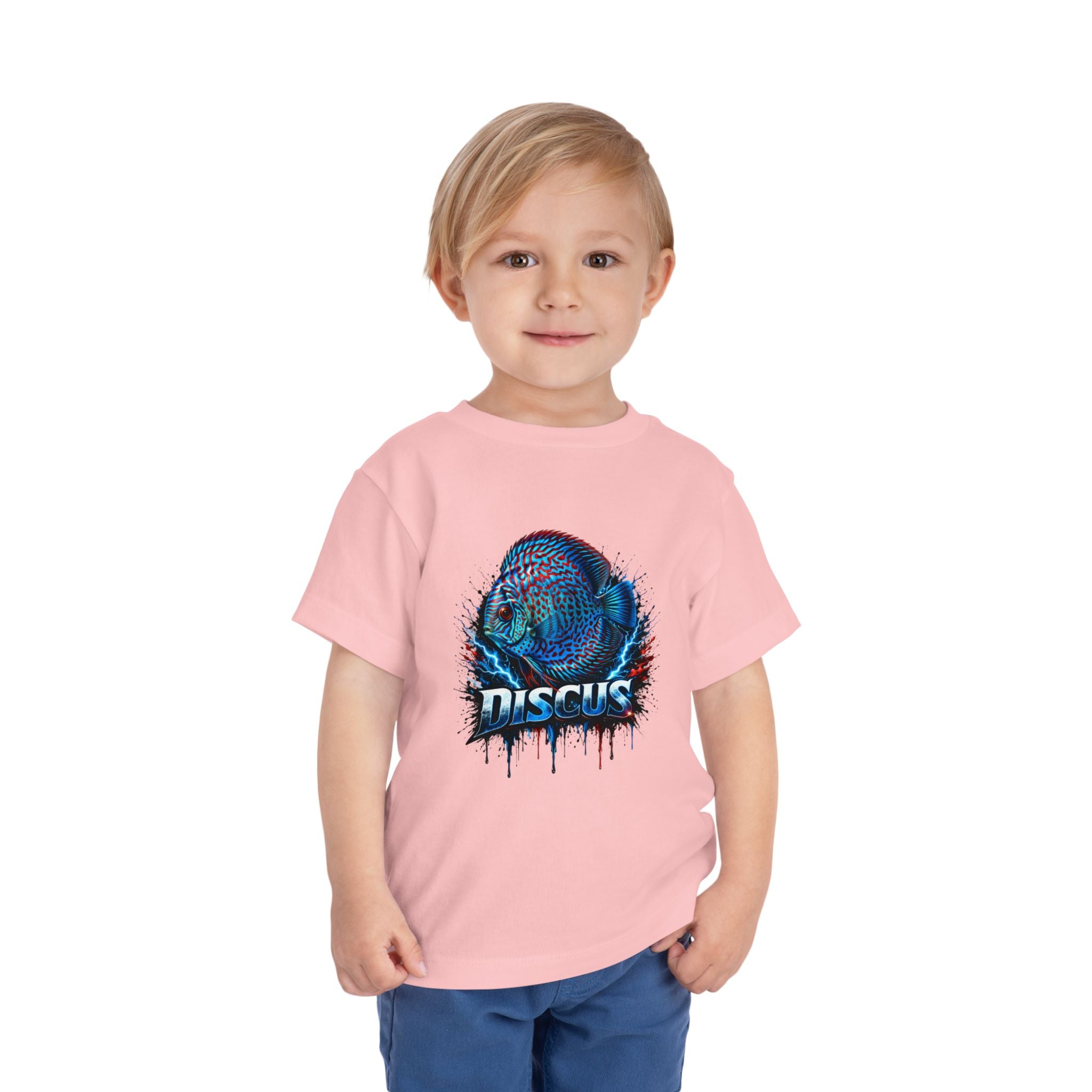 Toddler Tee - Colorful Discus Fish Graphic "Discus"