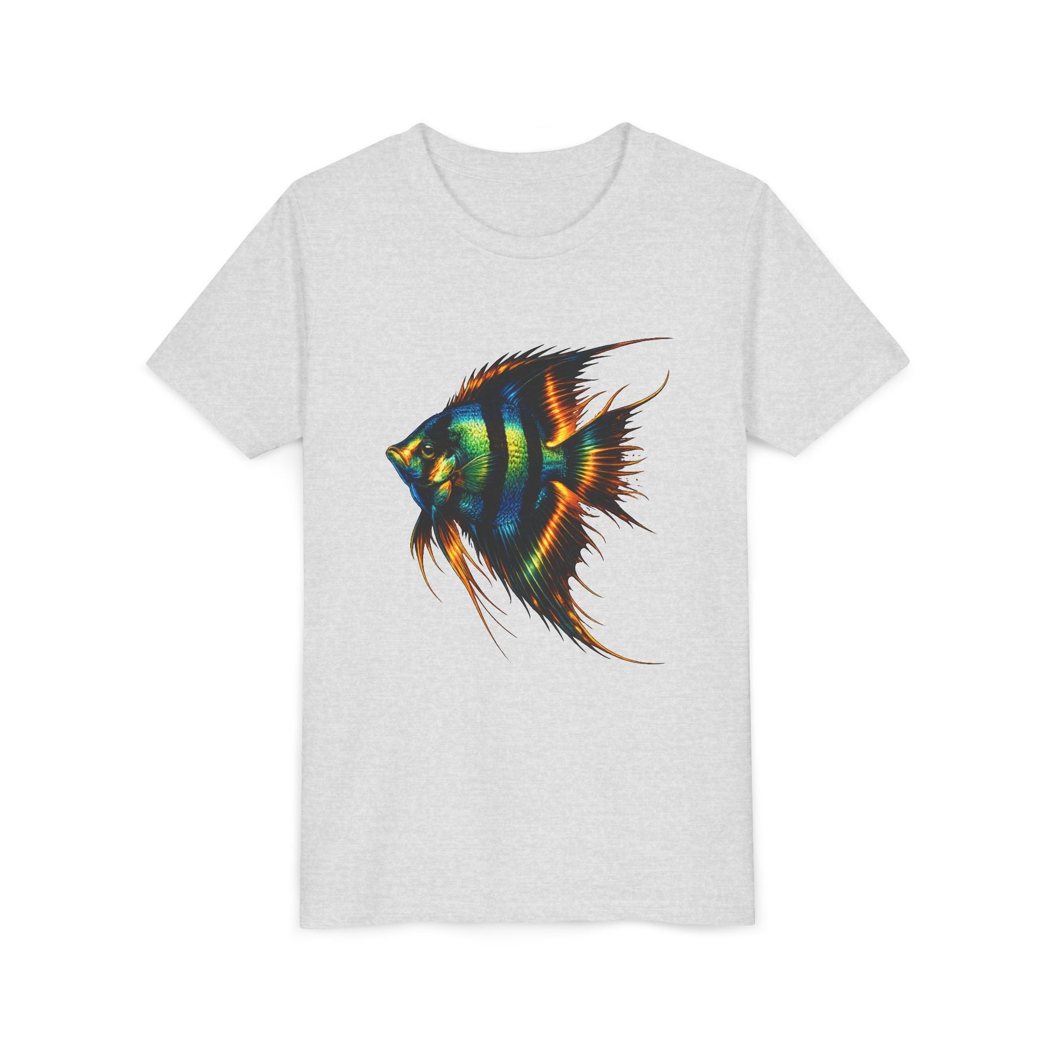 Angelfish Youth Tee – Colorful Aquarium Fish Graphic Shirt for Kids