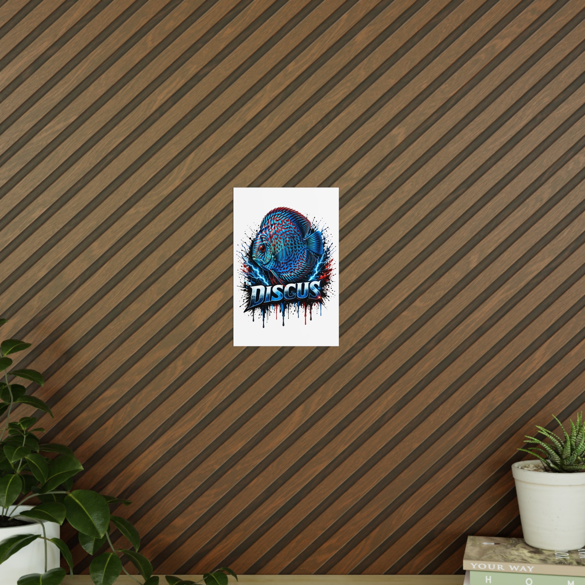 Discus Fish Photopaper Poster – Vibrant Aquarium Wall Art