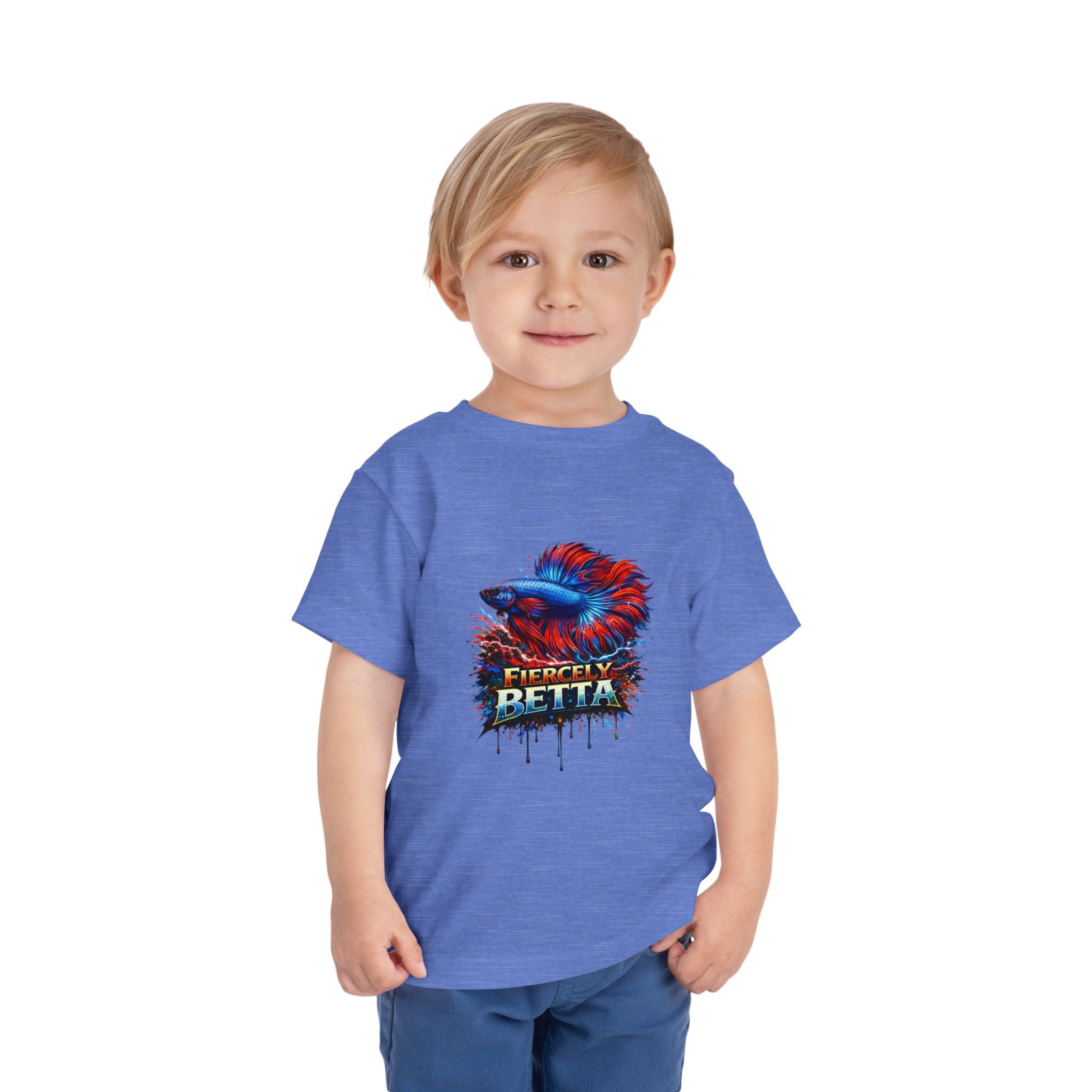 Toddler Tee - 'Fierce Betta' Colorful Betta Fish Graphic Shirt for Kids