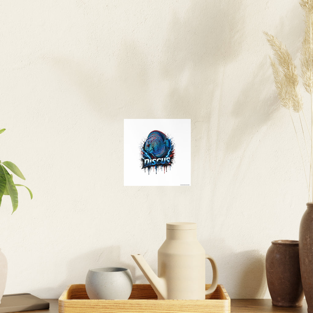 Discus Fish Art Poster — Vibrant Aquarium Wall Print