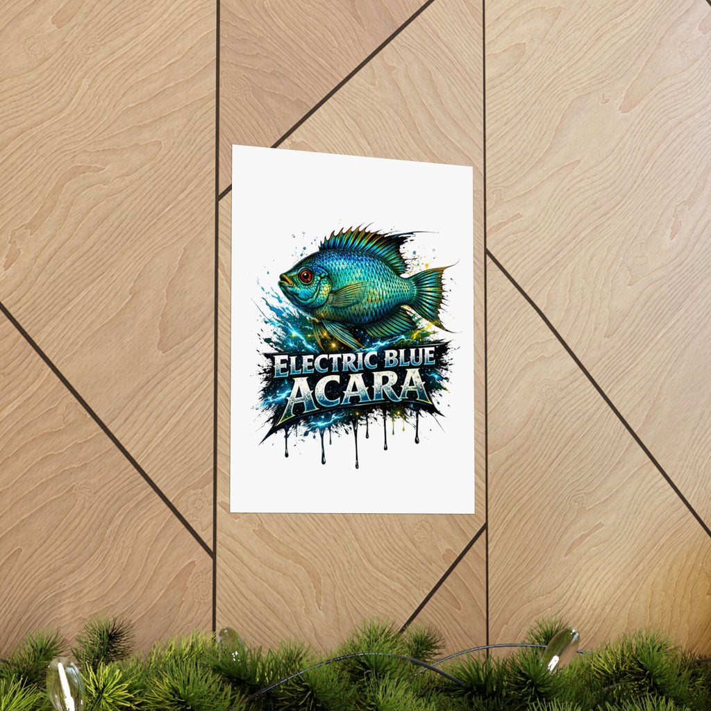 Electric Blue Acara – Matte Vertical Poster