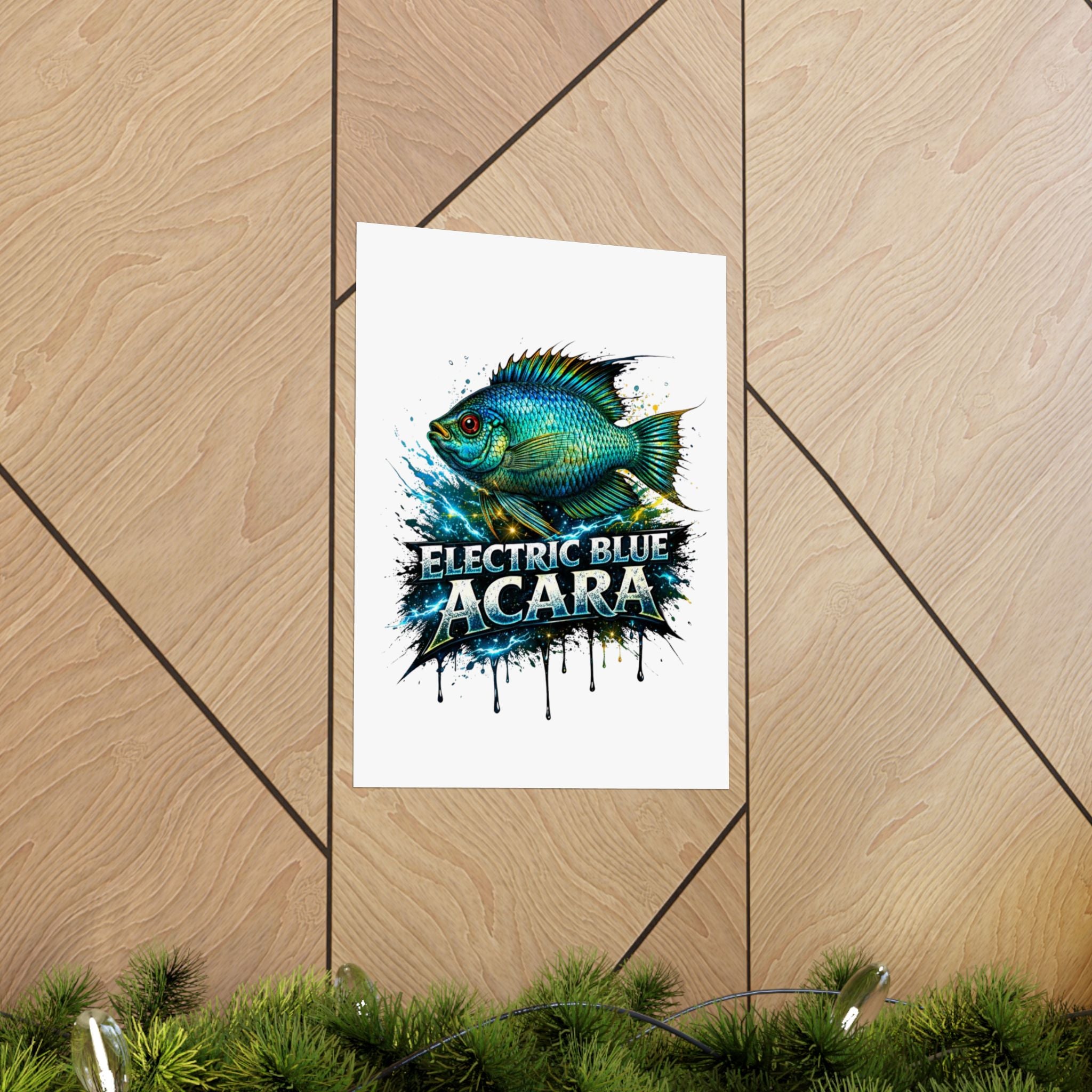 Electric Blue Acara – Matte Vertical Poster