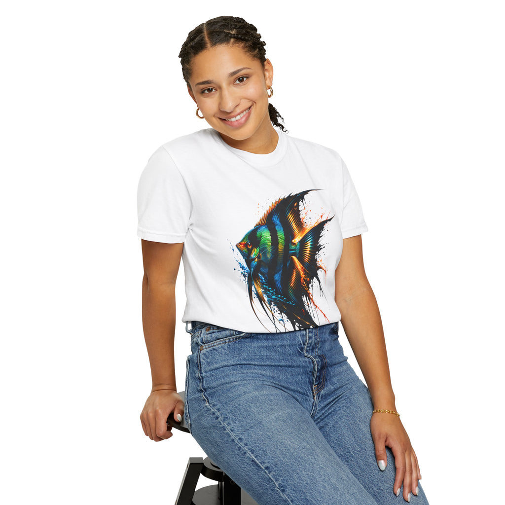 Vibrant Drip Angelfish Graphic Tee