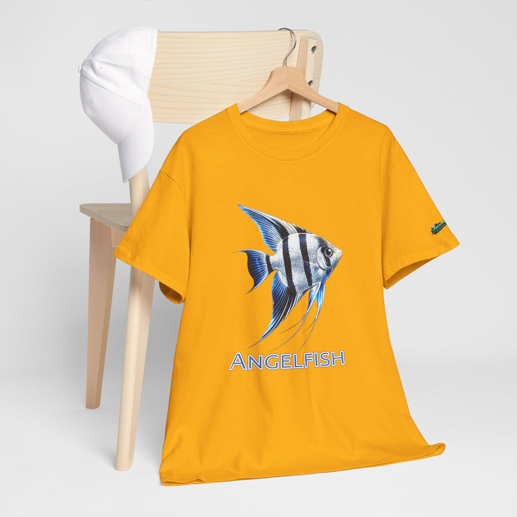 Angelfish Graphic Tee — Blue Tropical Fish Shirt