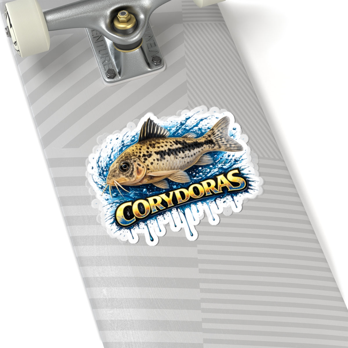 Peppered Corydora Fish-Cut Sticker — Aquarium Catfish Decal for Tanks, Laptops & Gear