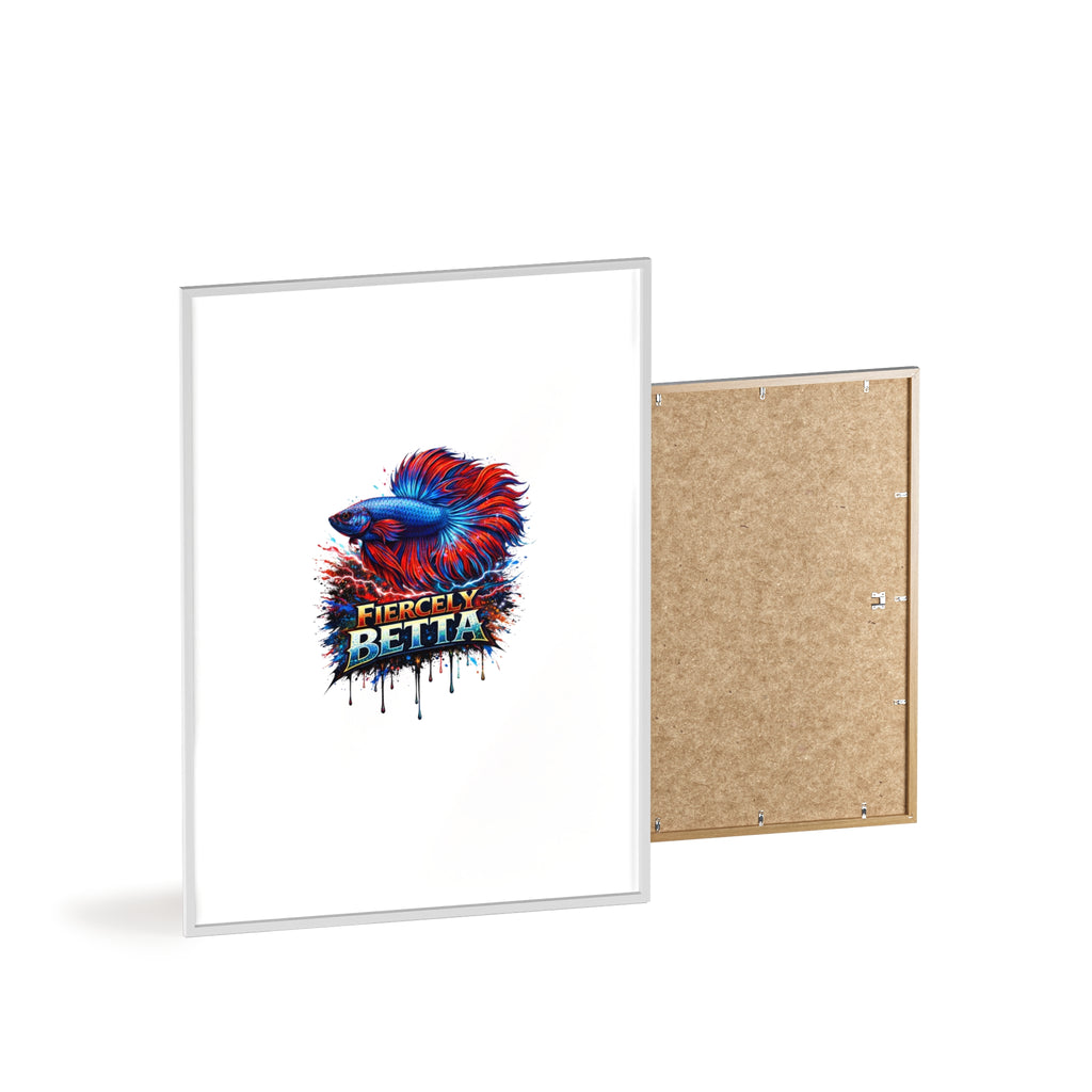 Fiercely Betta Framed Poster — Colorful Betta Fish Wall Art