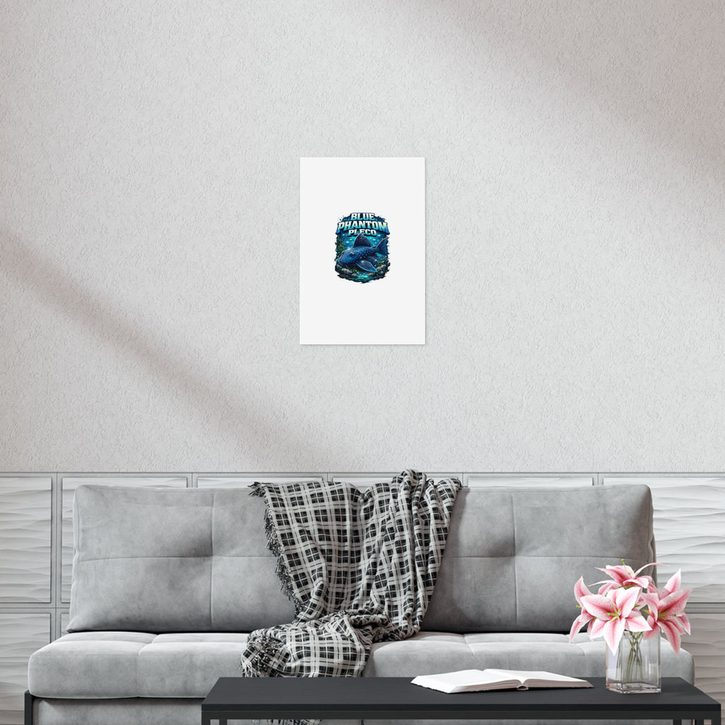 Blue Phantom Pleco L-128 – Premium Uncoated Matte Poster