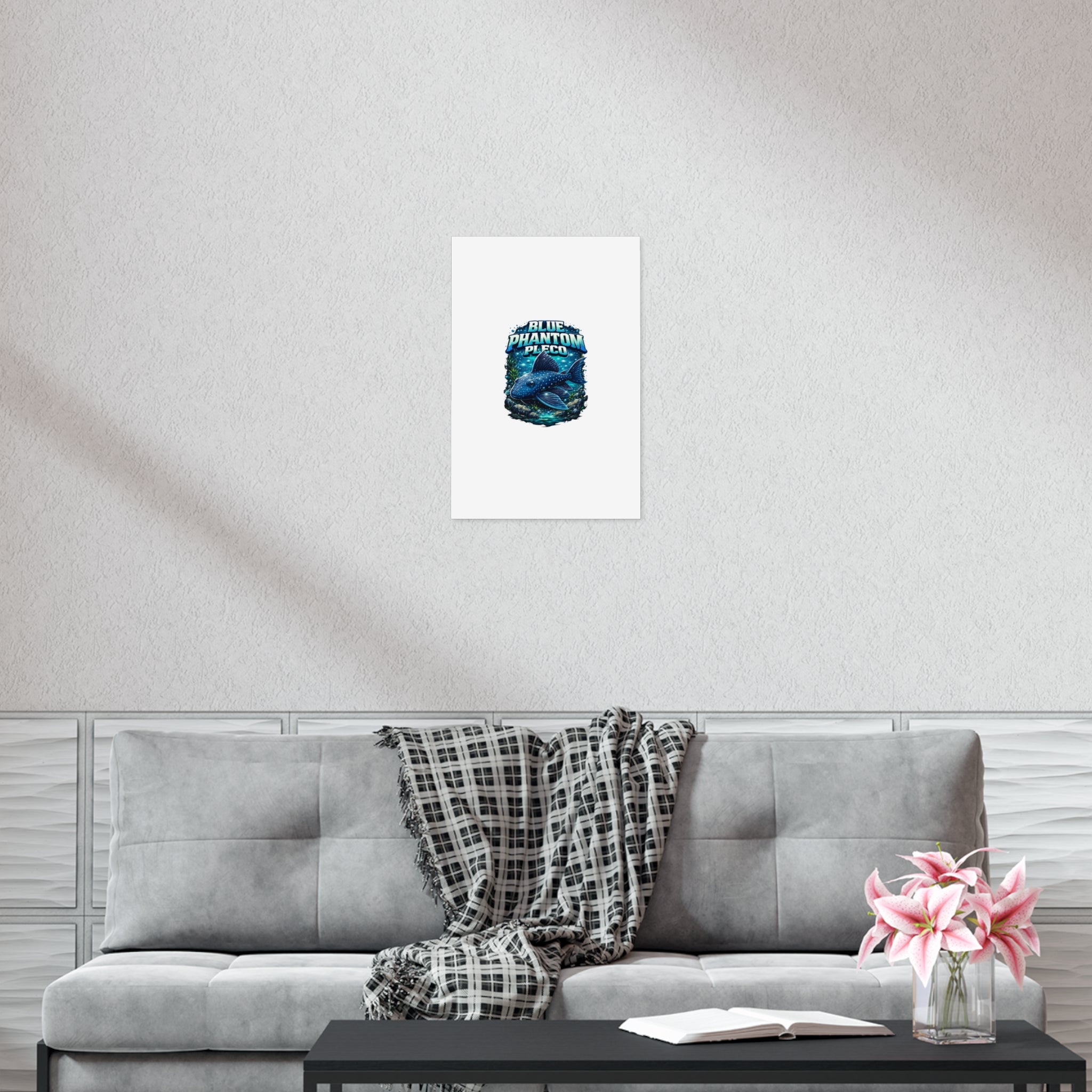 Blue Phantom Pleco L-128 – Premium Uncoated Matte Poster
