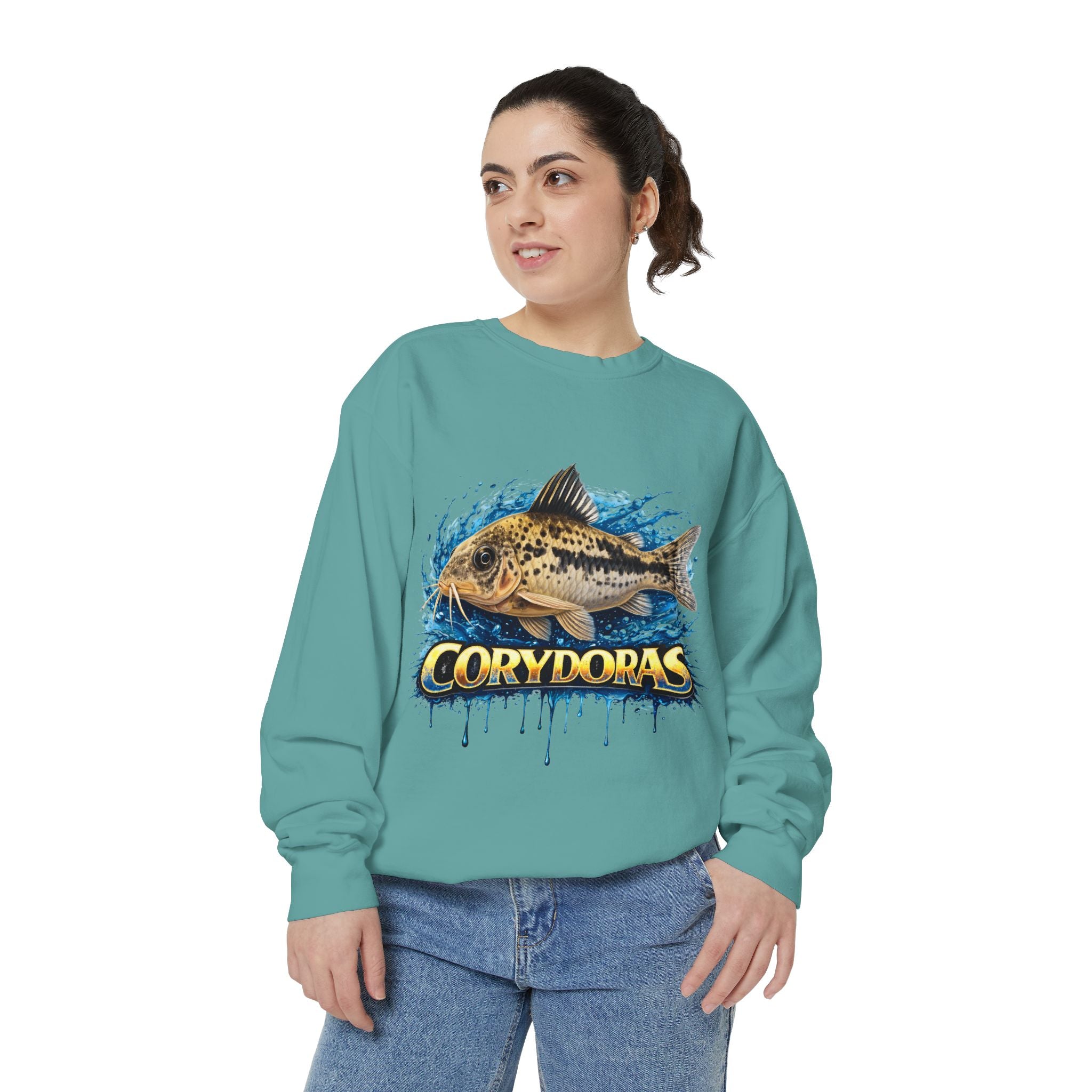 Corydoras Fish Sweatshirt — Aquatic Aquarium Catfish Graphic Crewneck