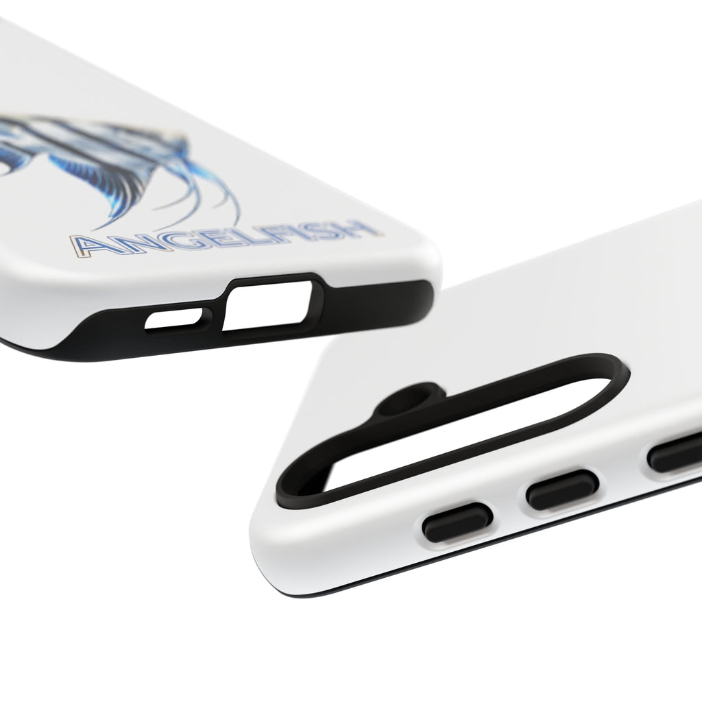 Angelfish Tough Phone Case – Durable Protective Case with Blue Tropical Fish Design