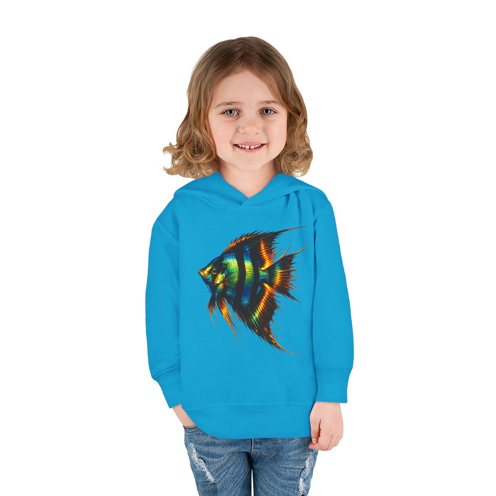 Toddler Hoodie with Colorful Angelfish Graphic