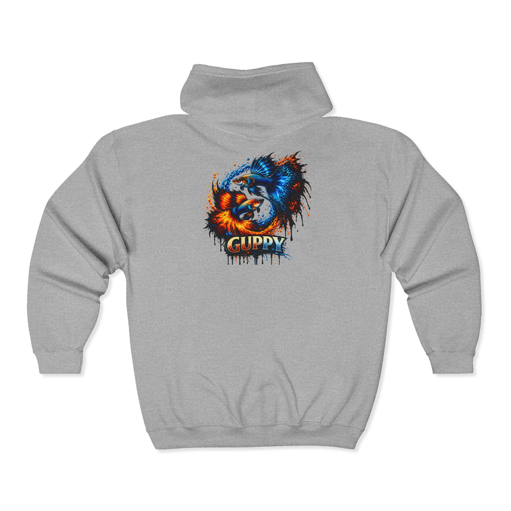 Fire & Ice Guppy – Premium "Neon Flare" Full-Zip Hoodie