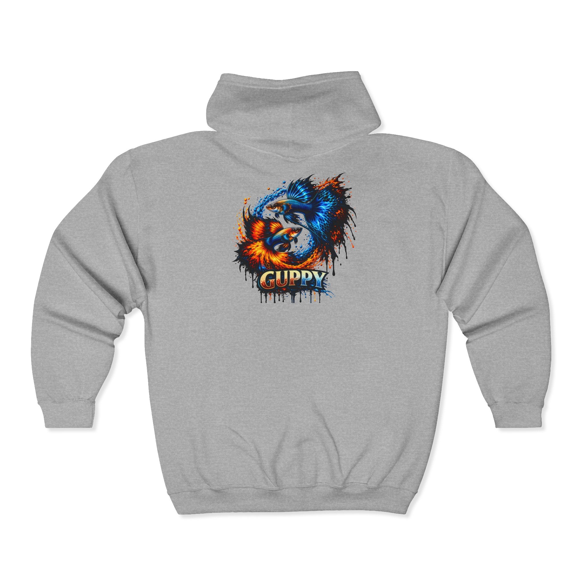 Fire & Ice Guppy – Premium "Neon Flare" Full-Zip Hoodie