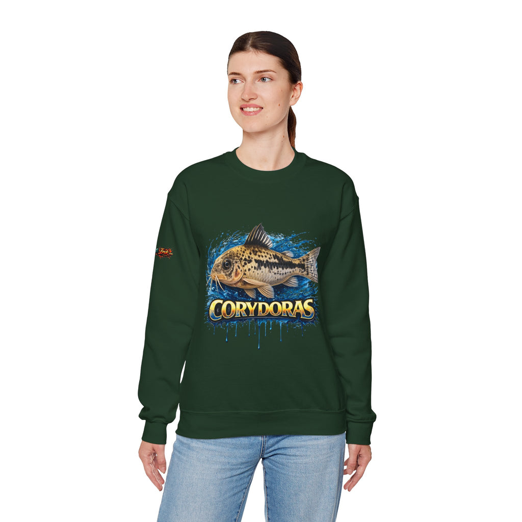 Peppered Corydoras Fish Crewneck Sweatshirt – Aquatic Aquarium Lover Tee
